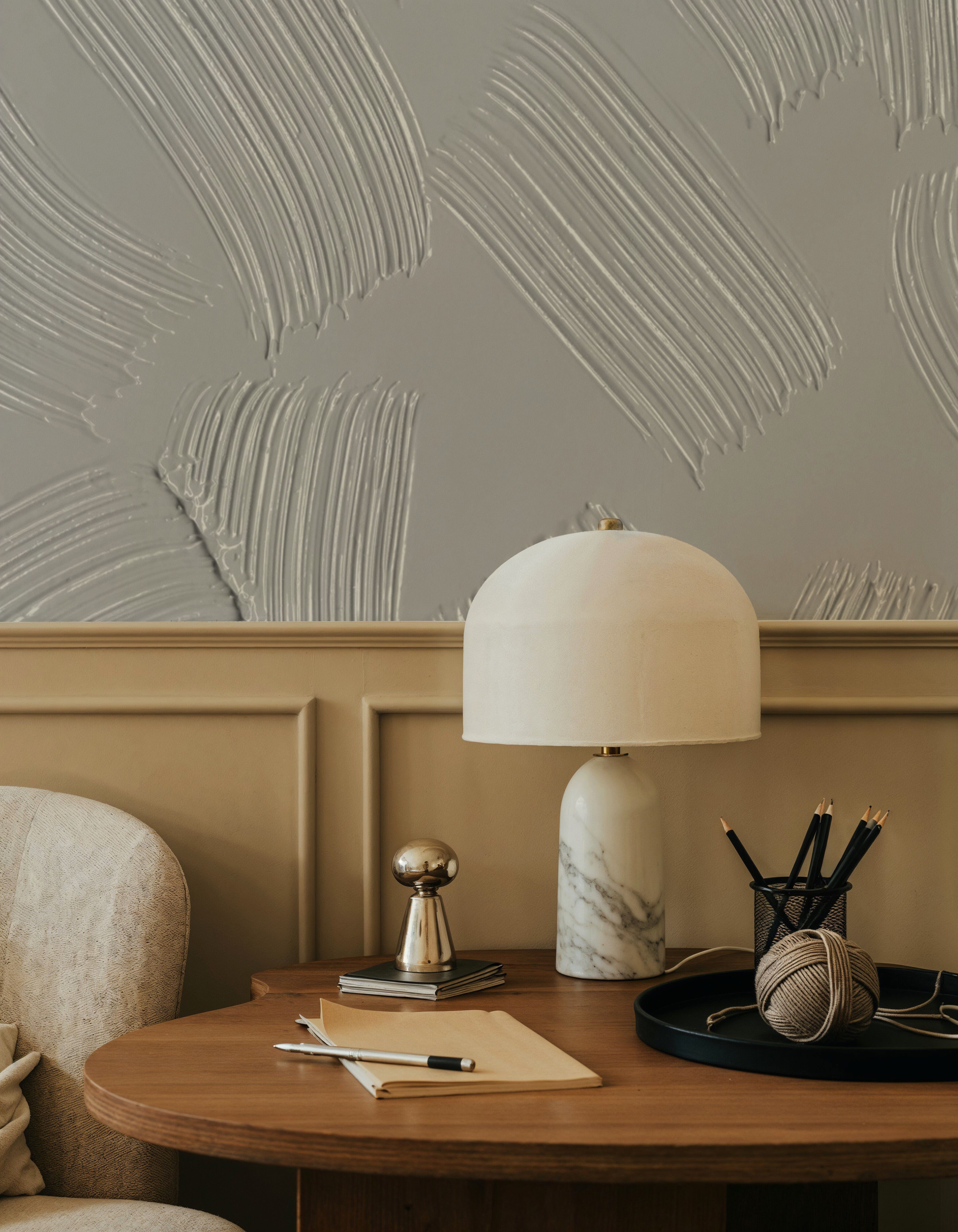 Stylized Brush Strokes, Grey