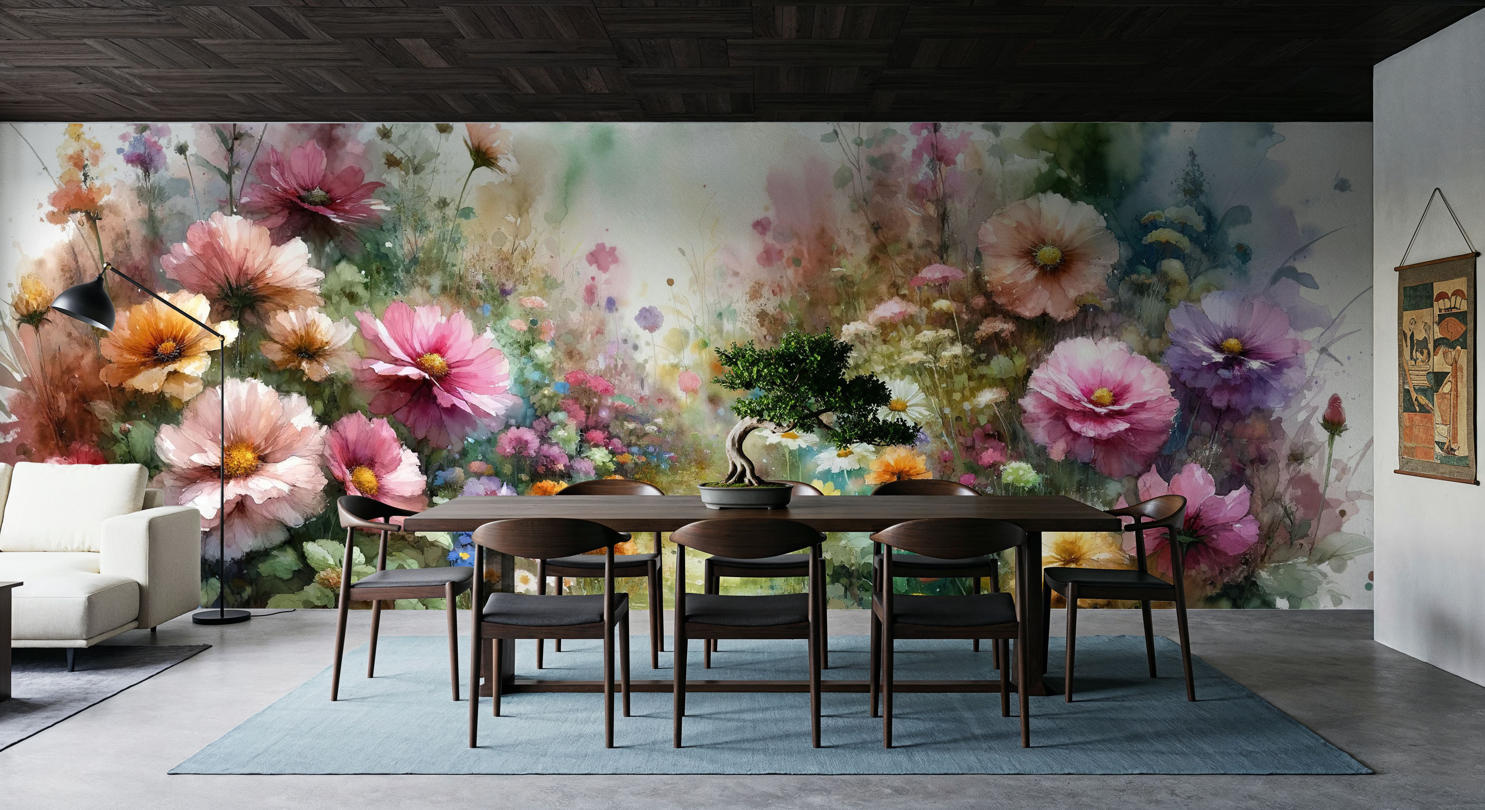 Flower Garden Watercolor