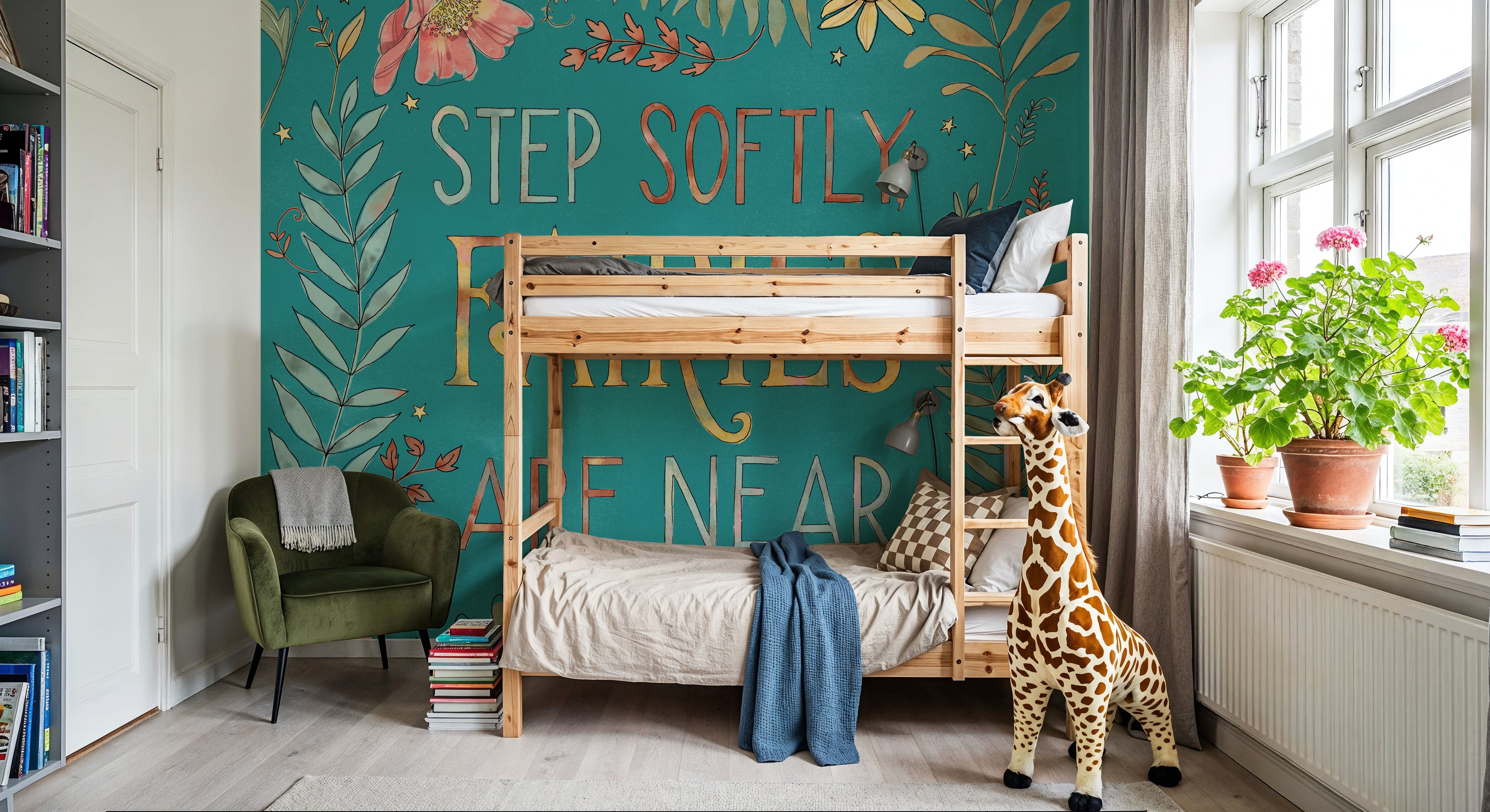 Garden Fairies IX Blue, Tapeten