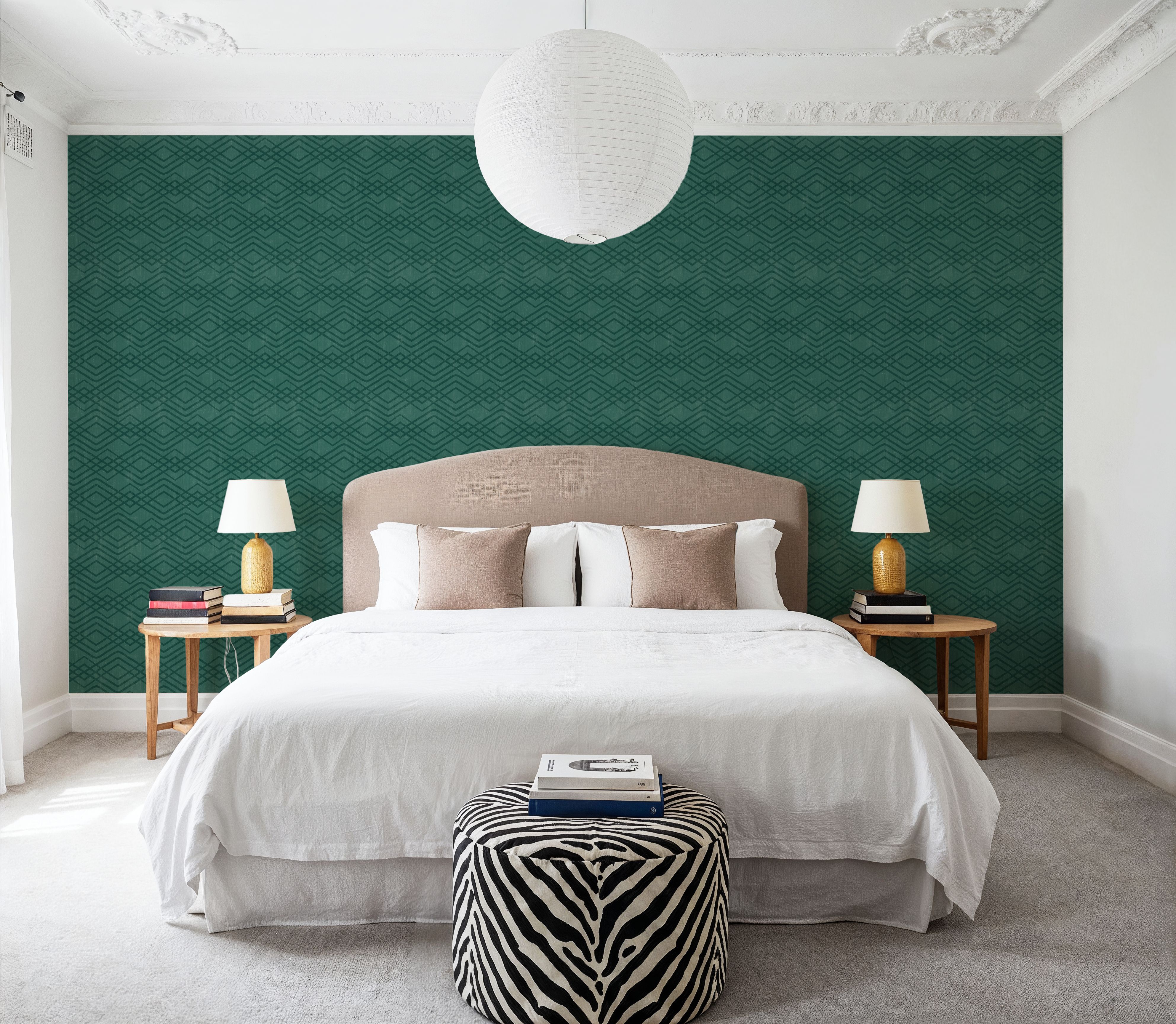 Woodland Waves Tropical Green