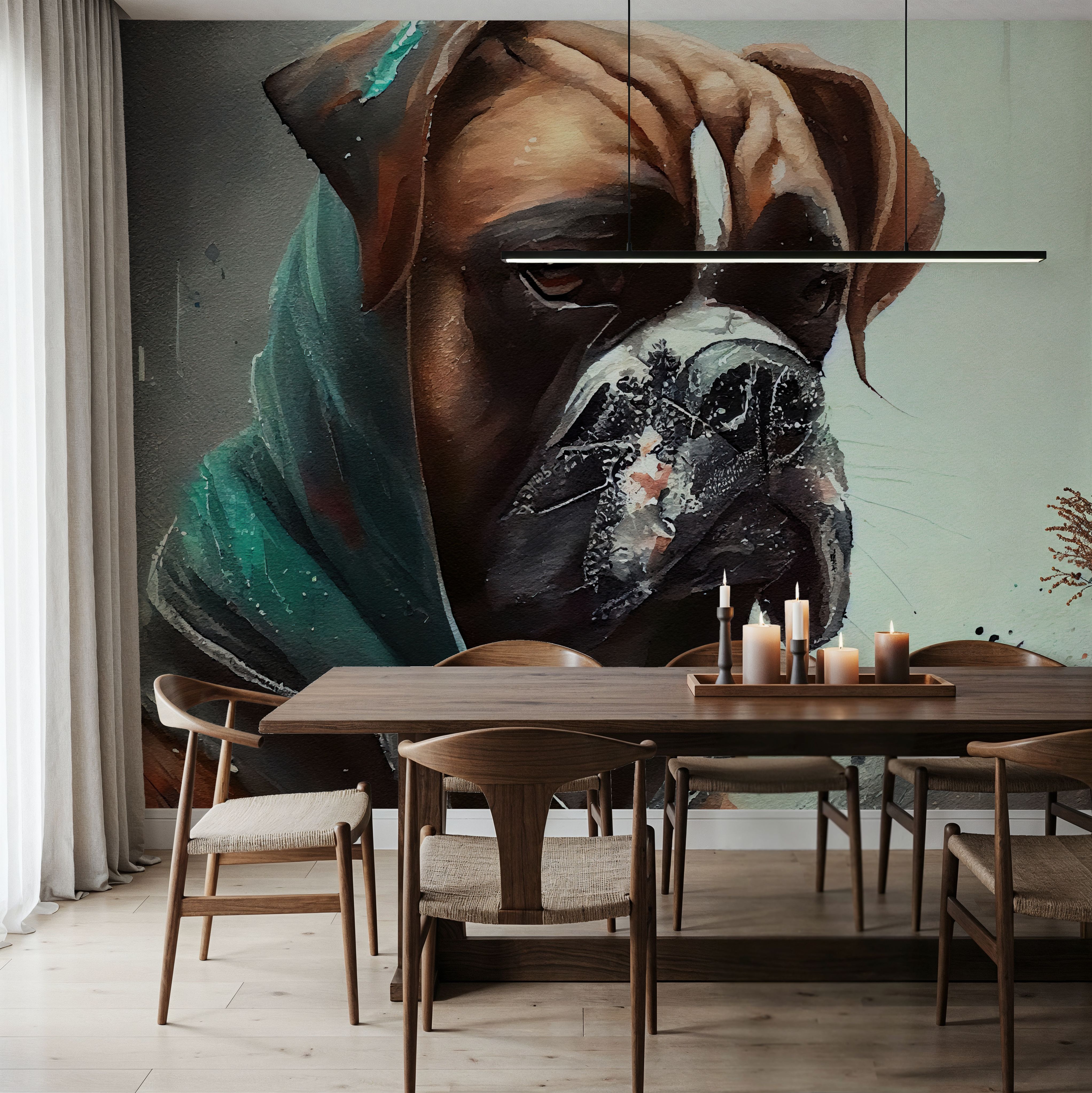 Watercolor Boxer Dog