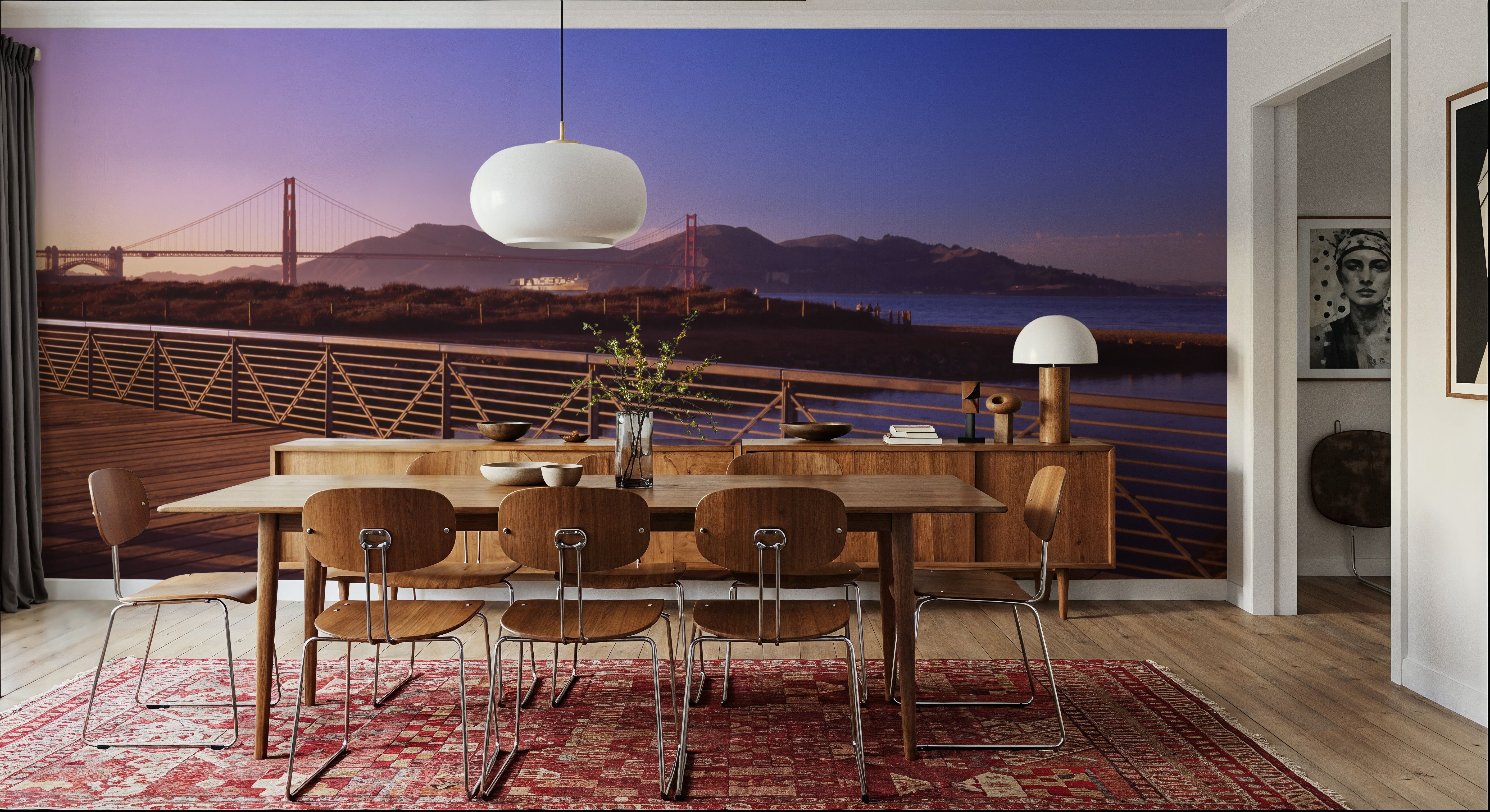 Bridge Pathway Sunset, Wallpaper