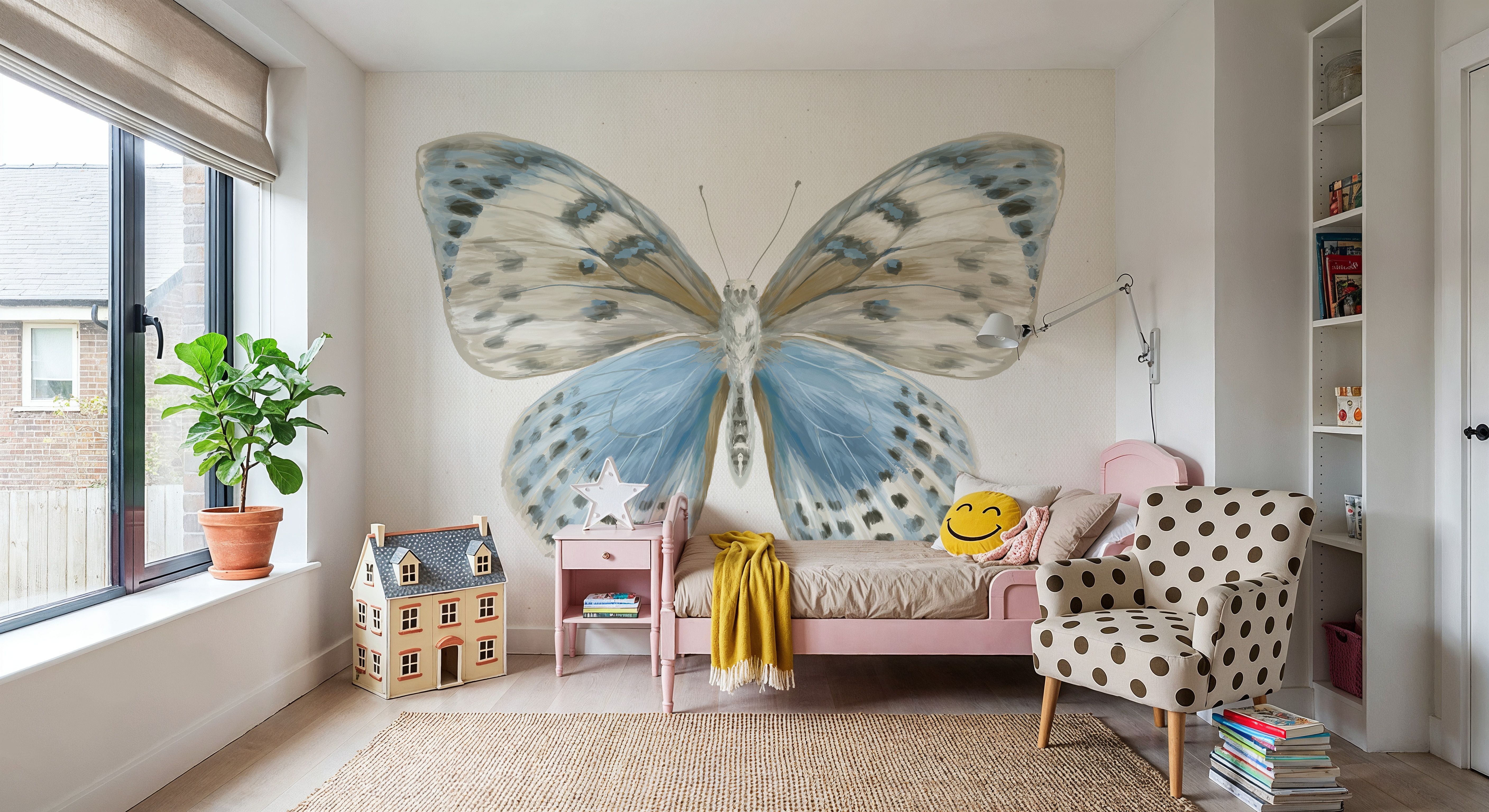 Beetles and Butterflies IV Neutral, Wallpaper