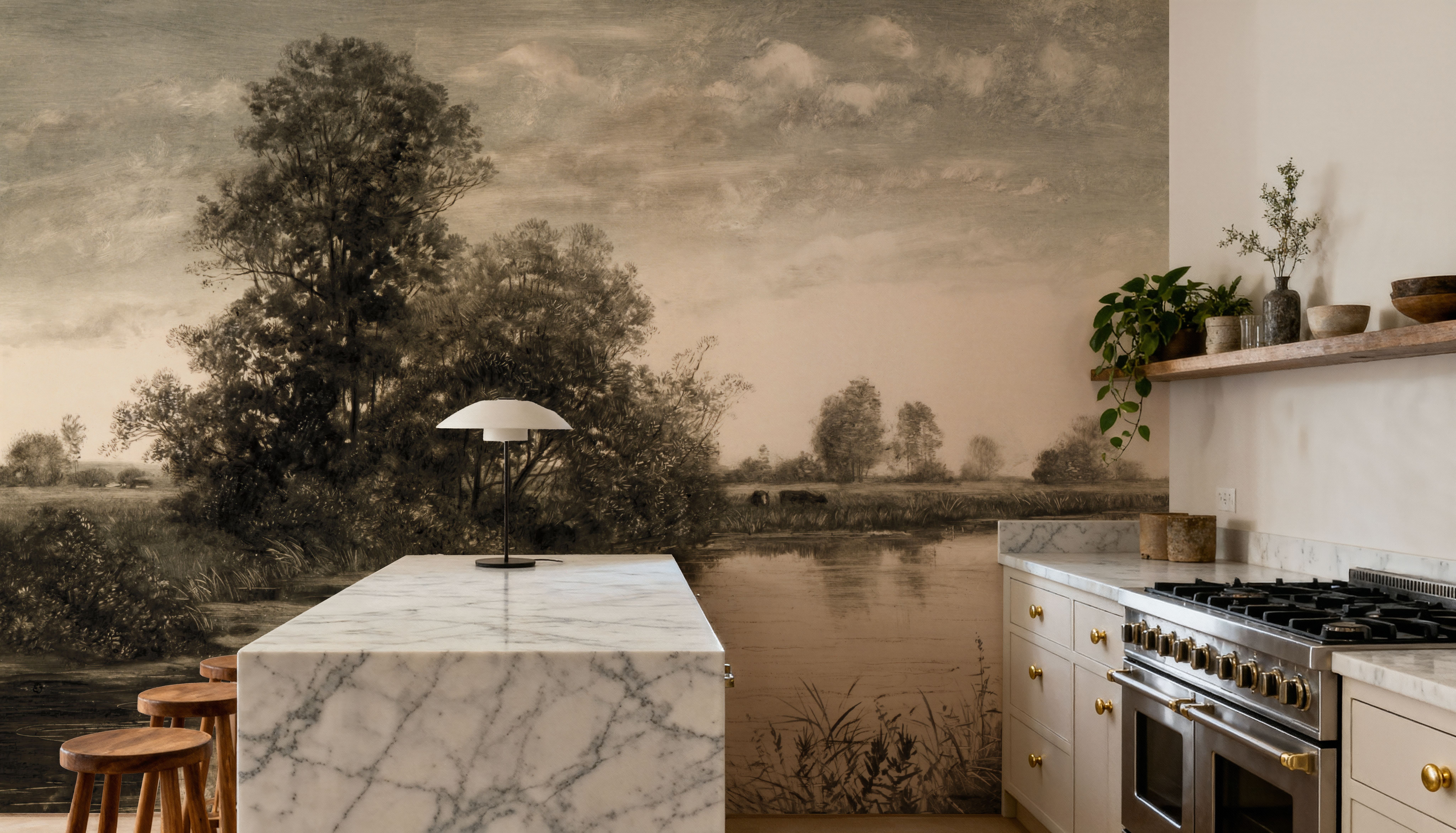 Pastoral Pond Landscape