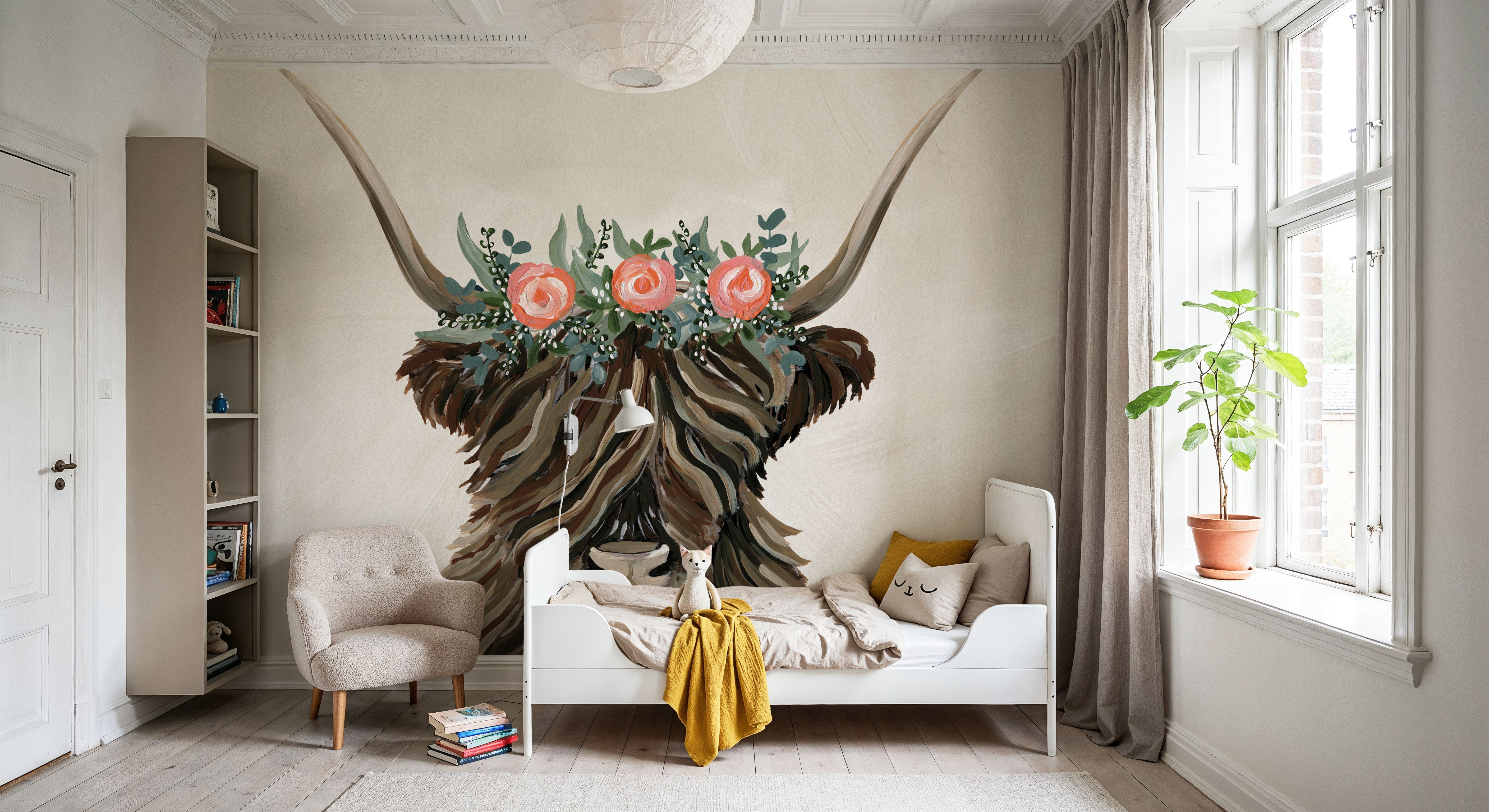 Longhorn with Rose Crown Texture