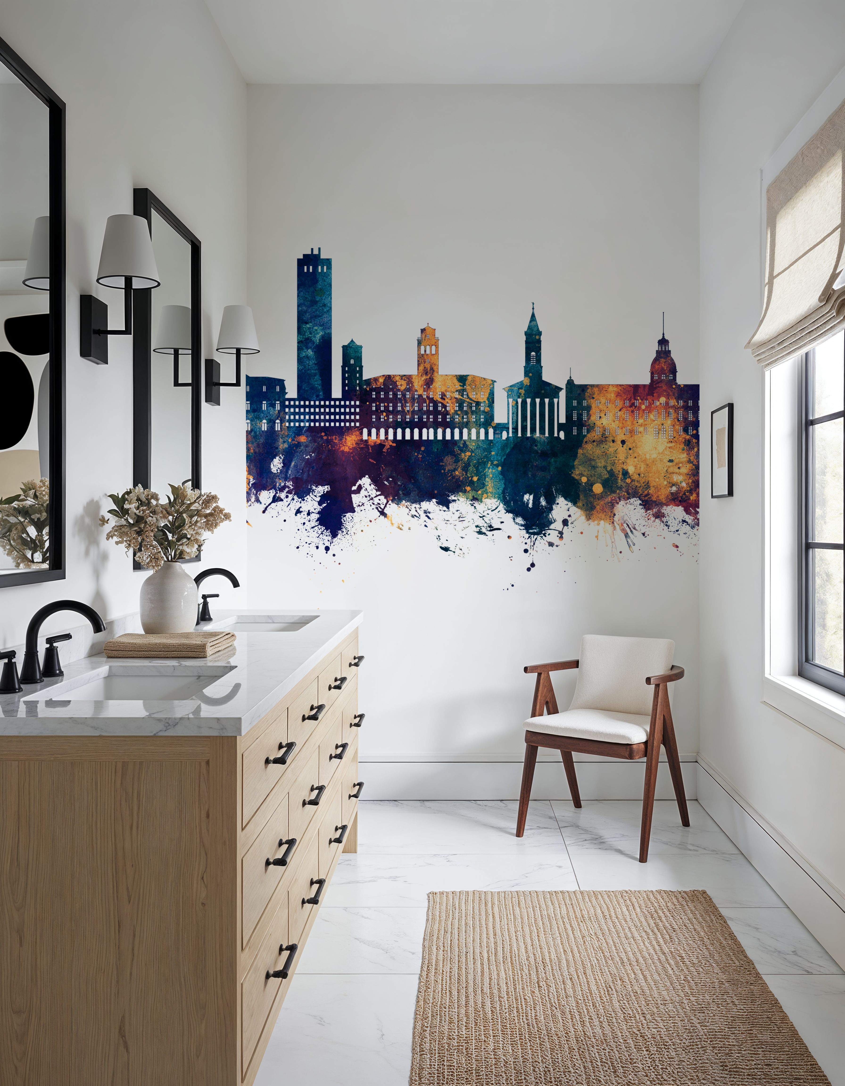 Karlsruhe Germany Skyline Blue & Bronze