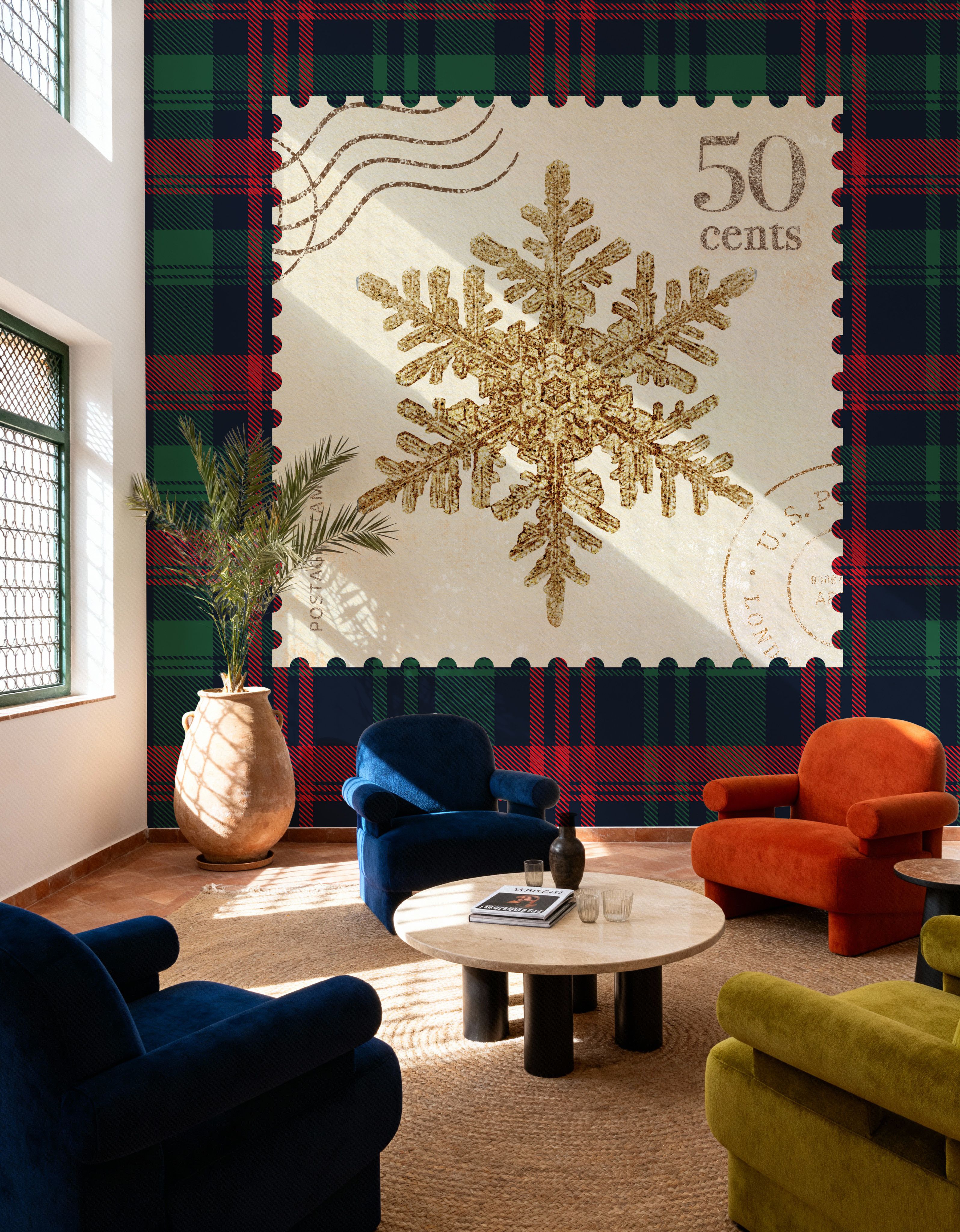 Plaid Christmas Stamp II