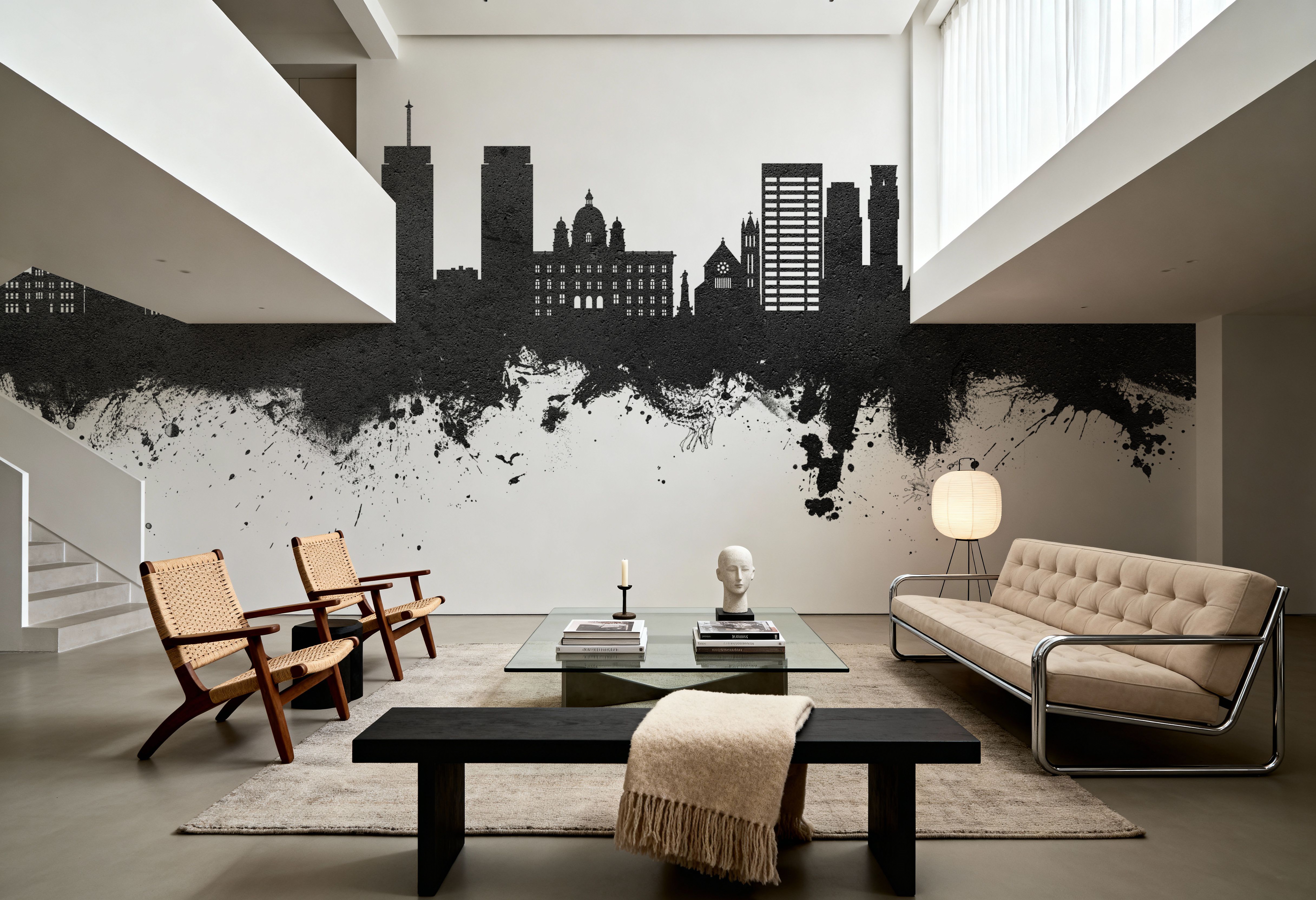 Syracuse New York Skyline Black & White