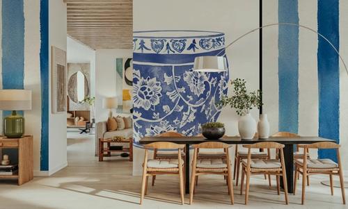 Chinoiserie Vase IV Stripes