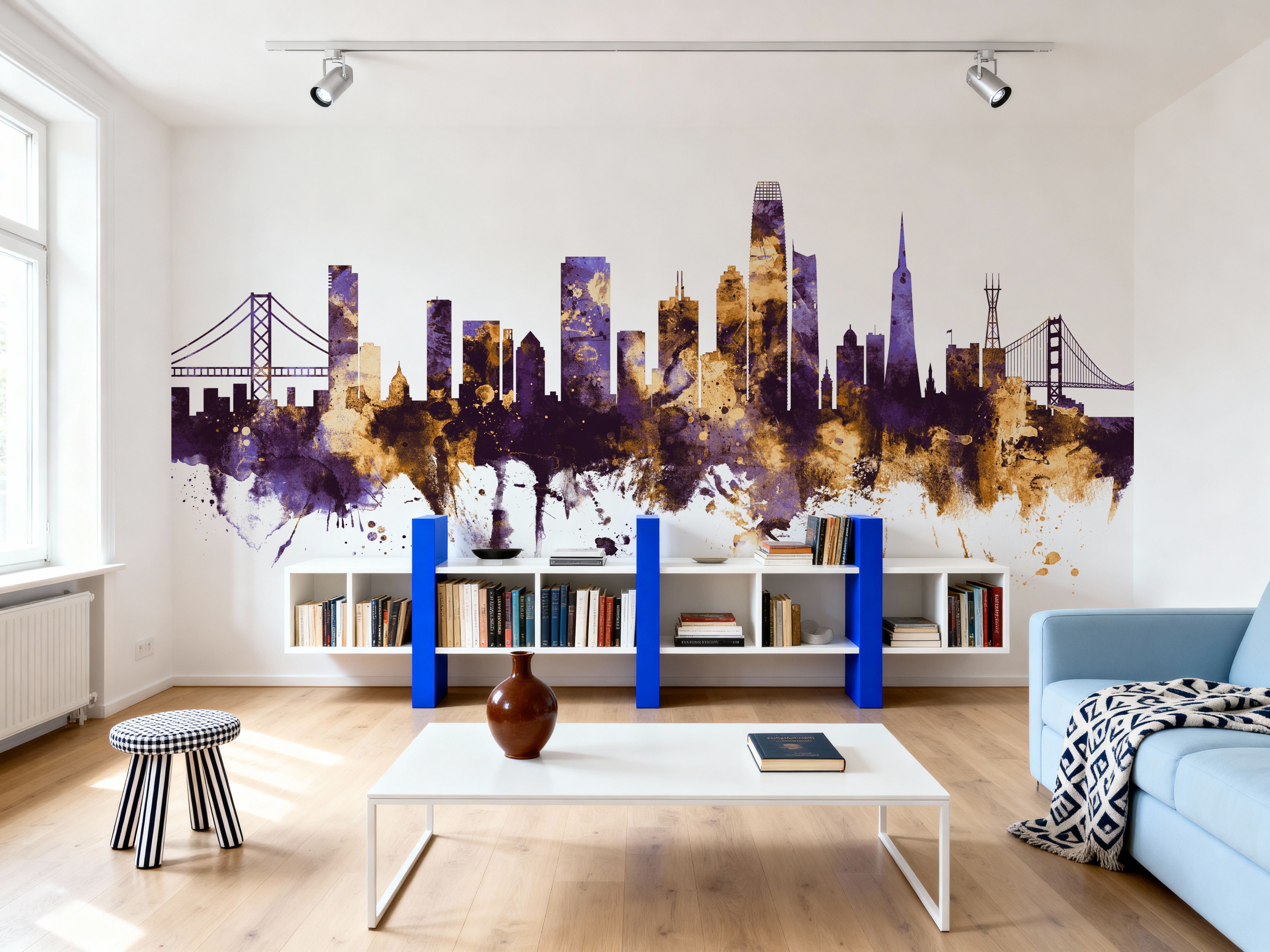 San Francisco Skyline Purple & Gold