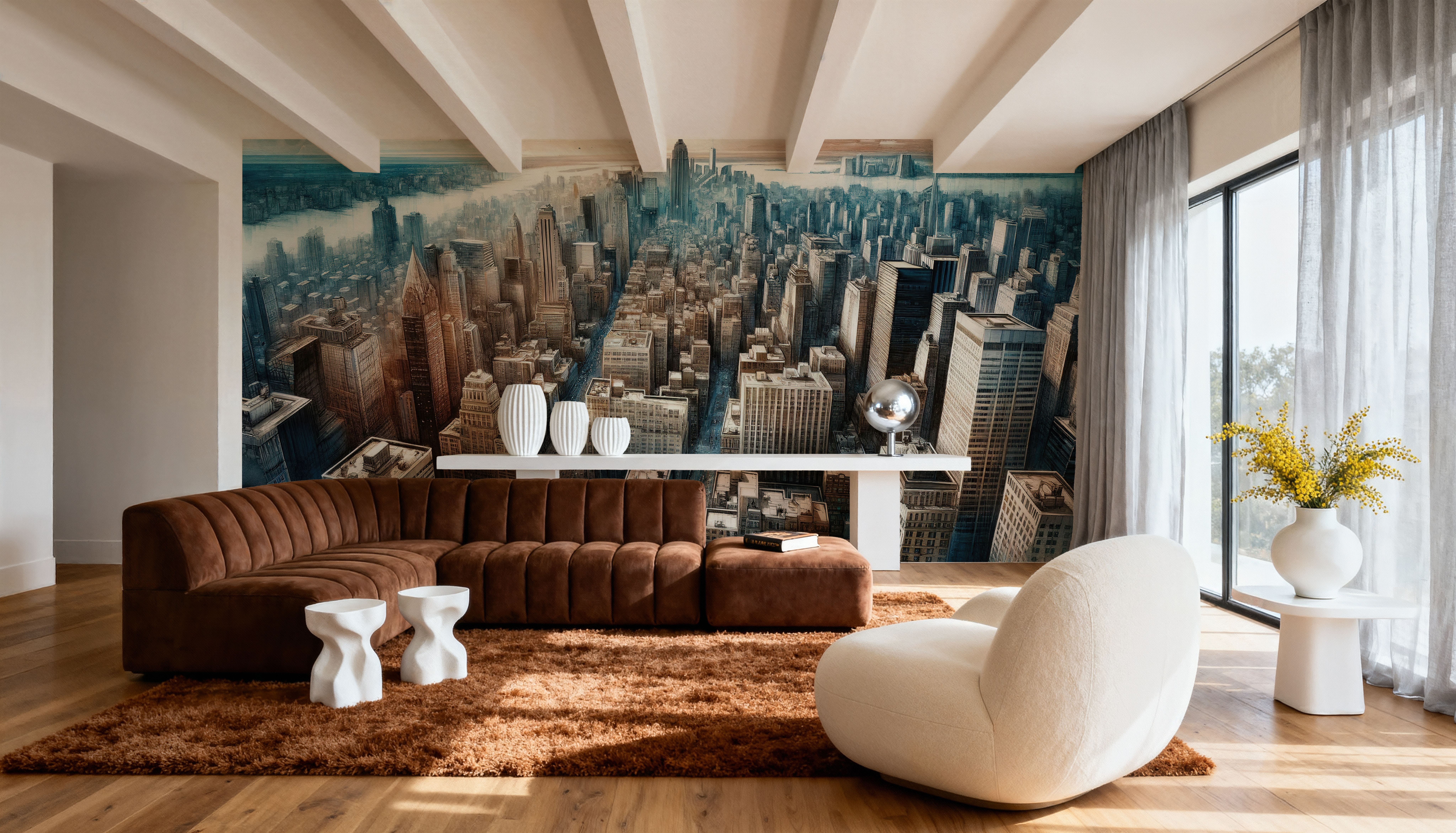 Watercolor Urban Symphony, Wallpaper