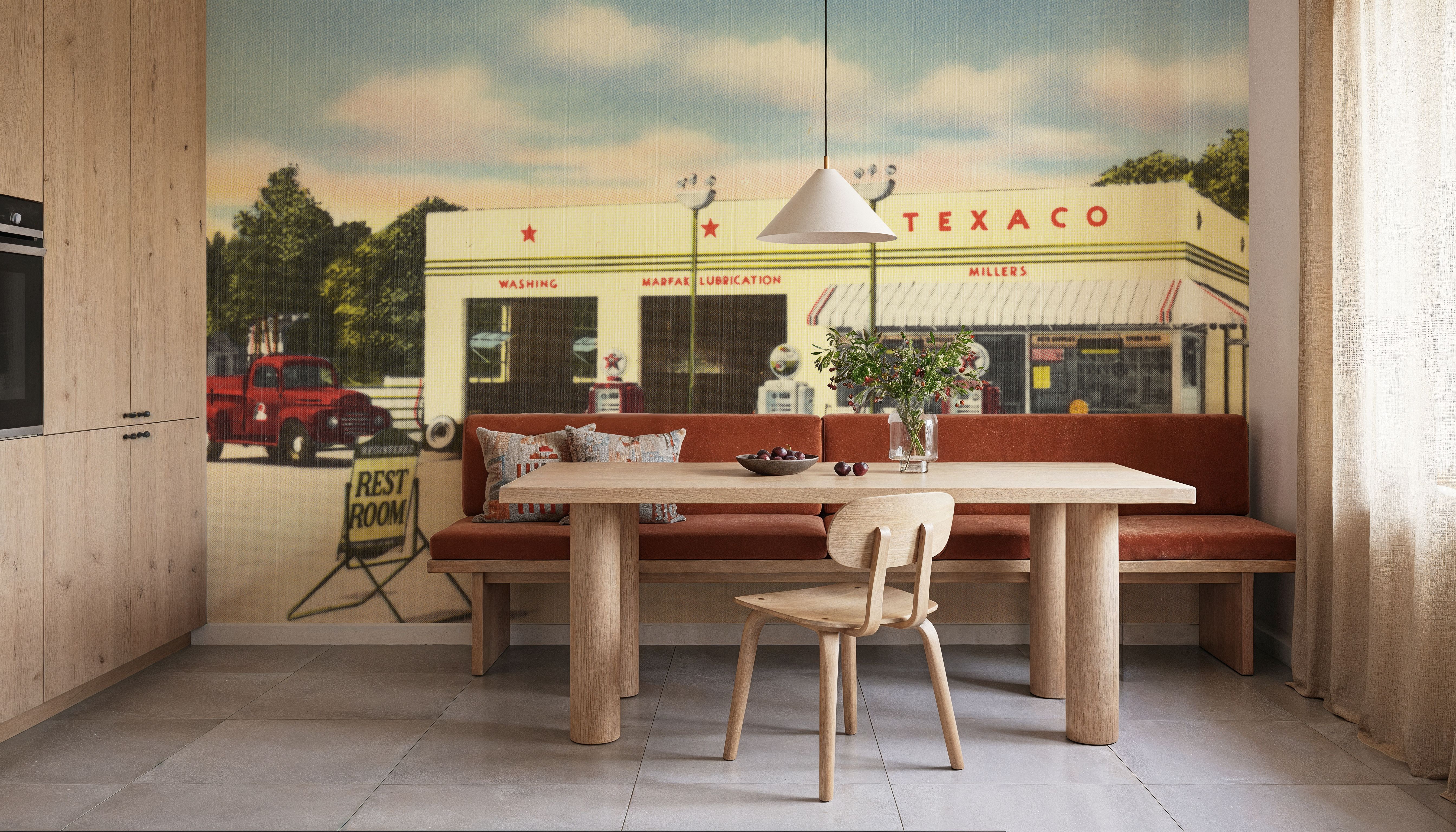 Greetings from the Gas Station - Screenprint Postcard, Tapeten