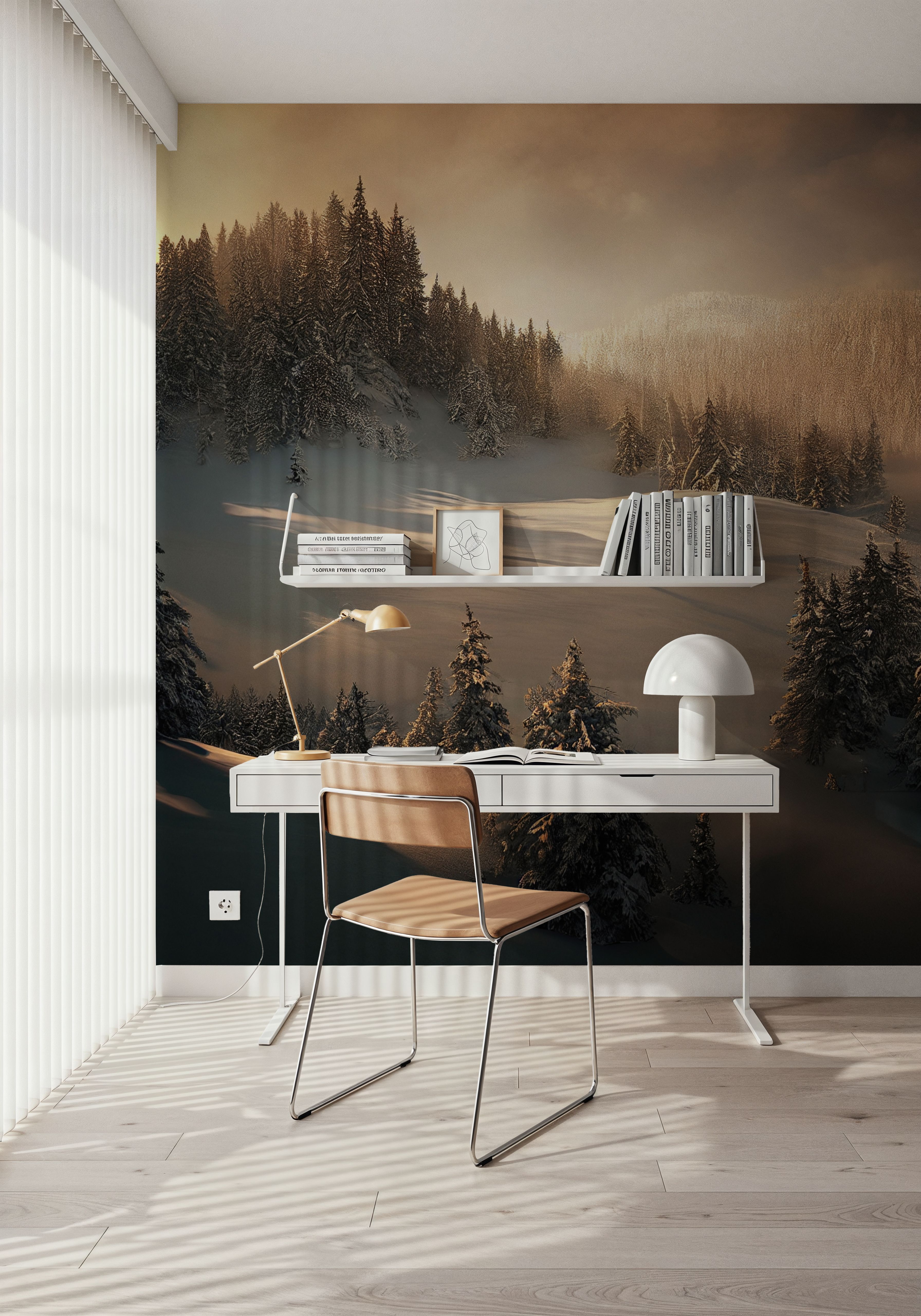 Snow Sunset Illustration