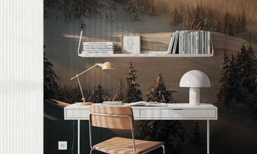 Snow Sunset Illustration