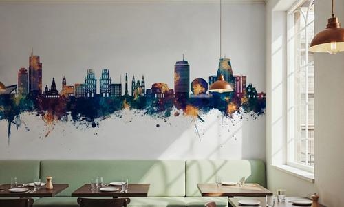 Minsk Belarus Skyline Blue & Bronze