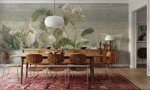 Greenhouse Orchids on Wood