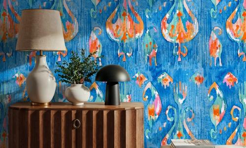 Electric Blue Ikat