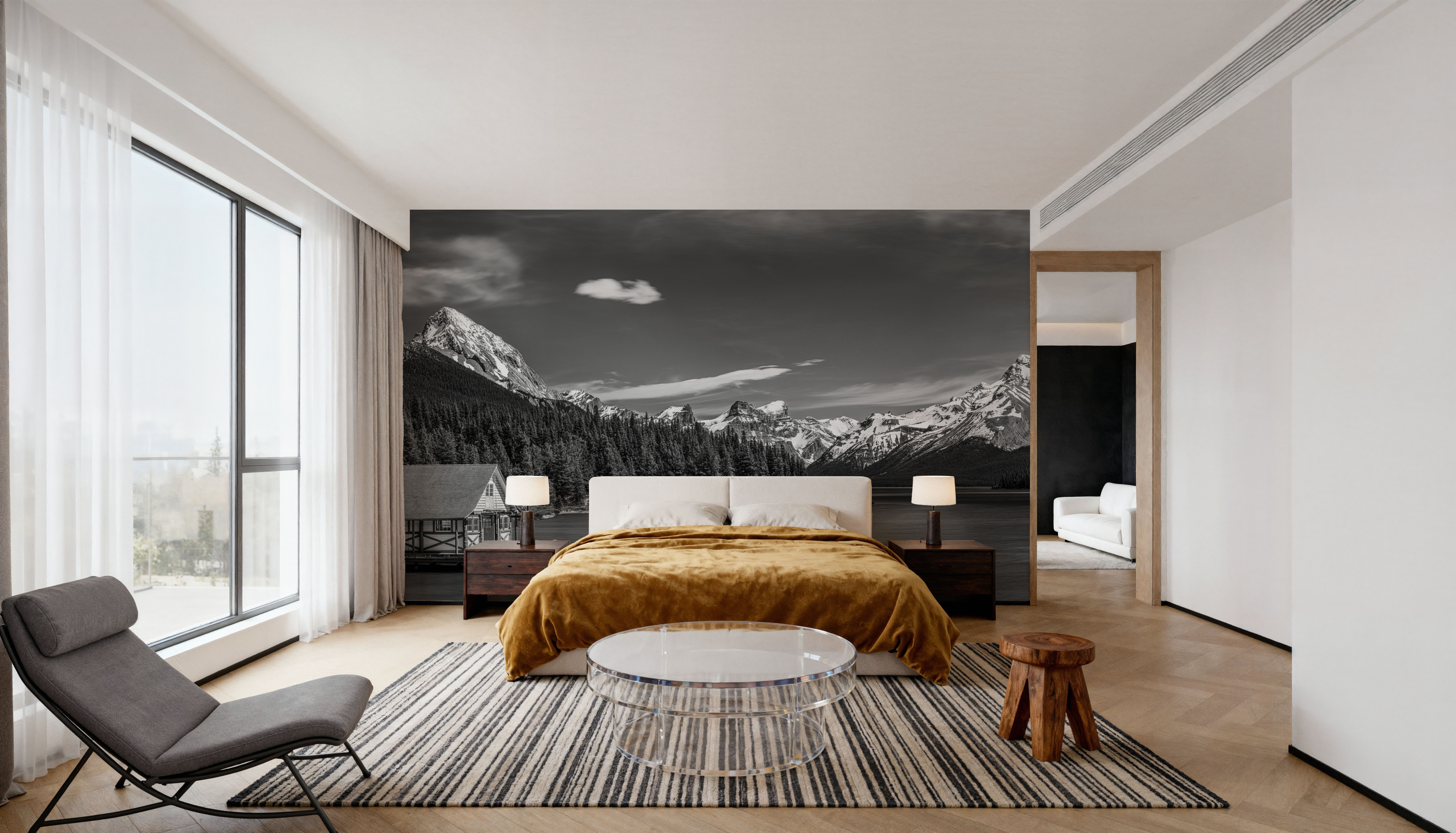 Canadian Boathouse BW, Tapeten