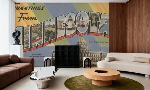 Greetings from Minnesota - Screenprint Postcard
