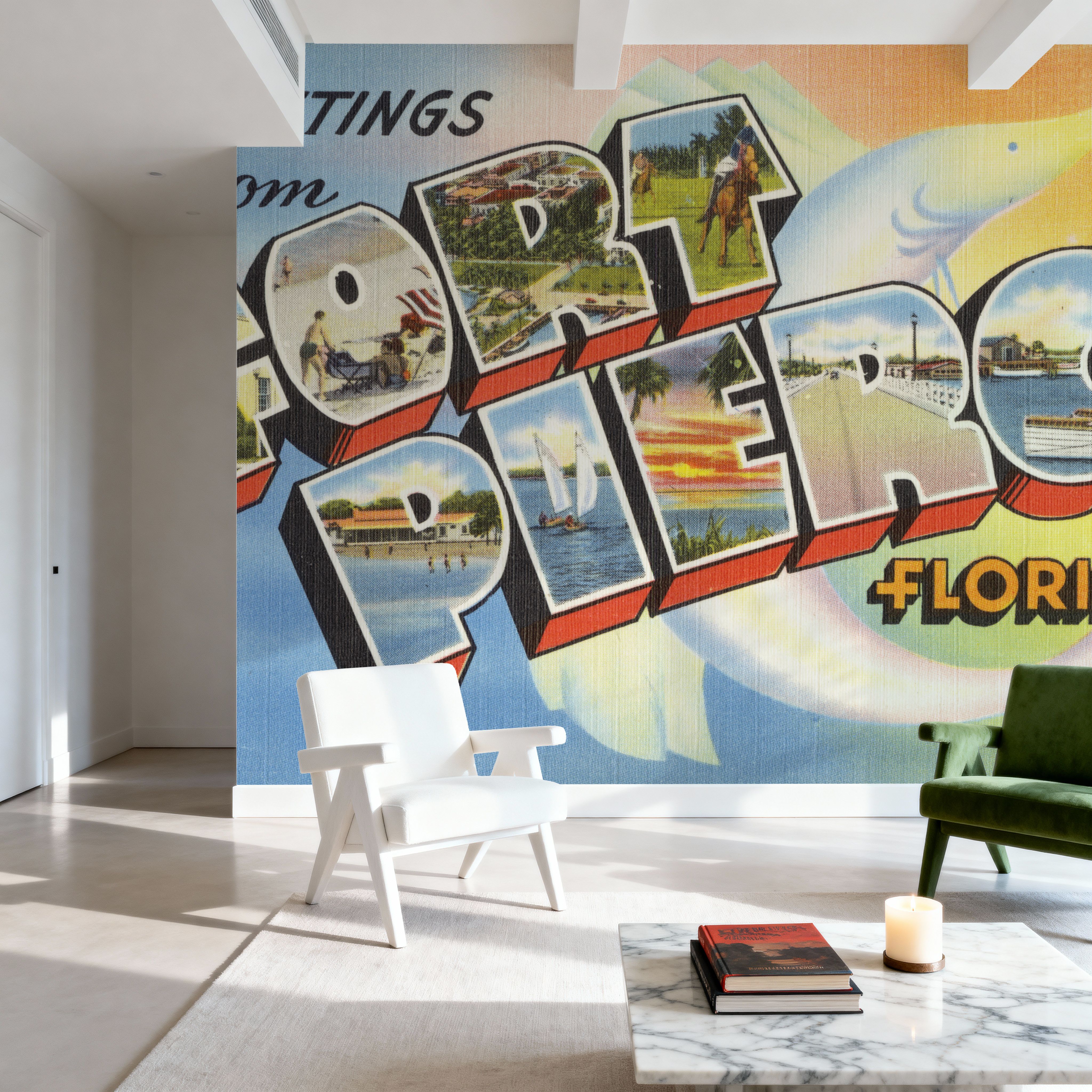 Greetings from Fort Pierce - Screenprint Postcard