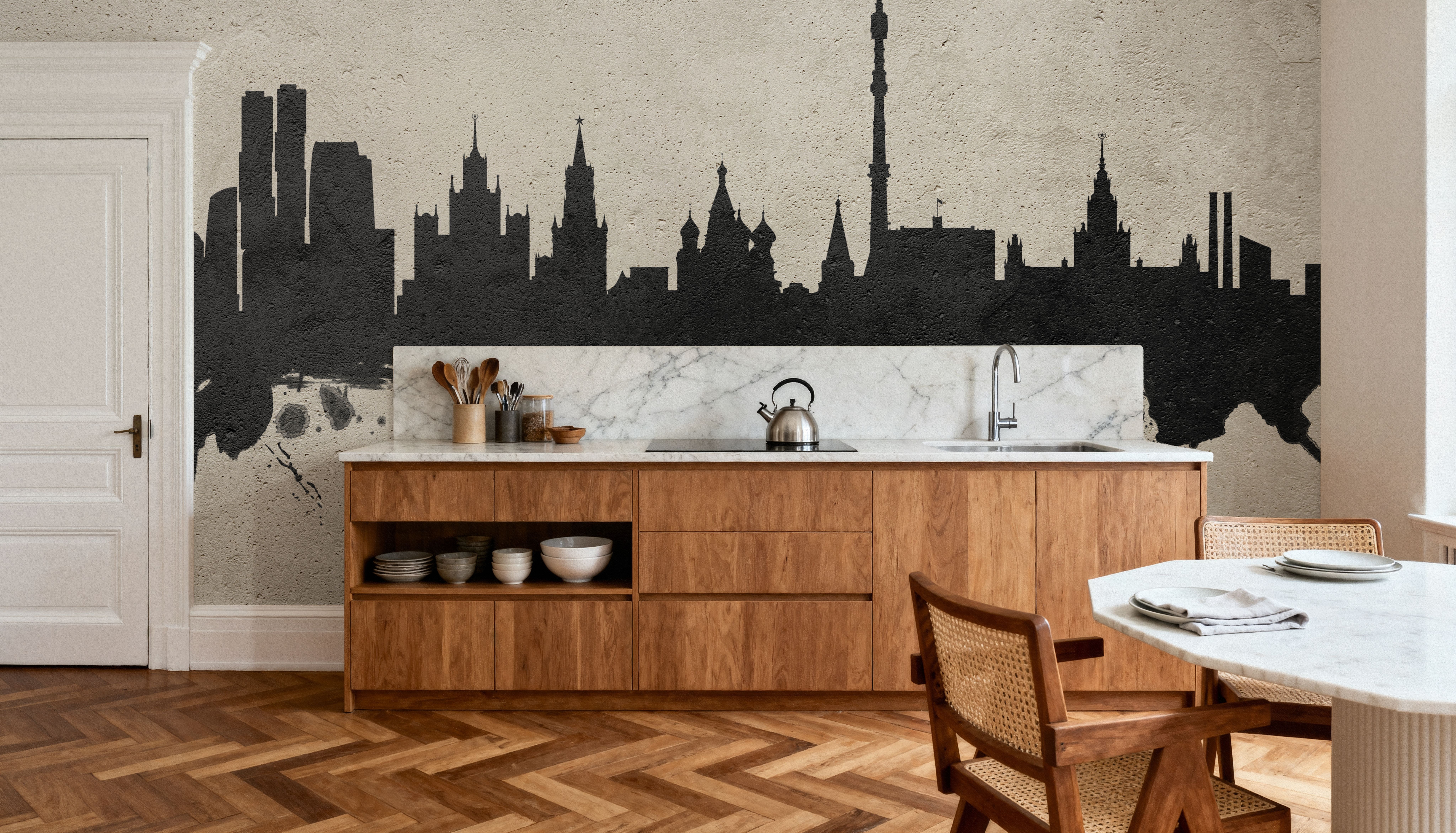 Moscow Russia Skyline Concrete