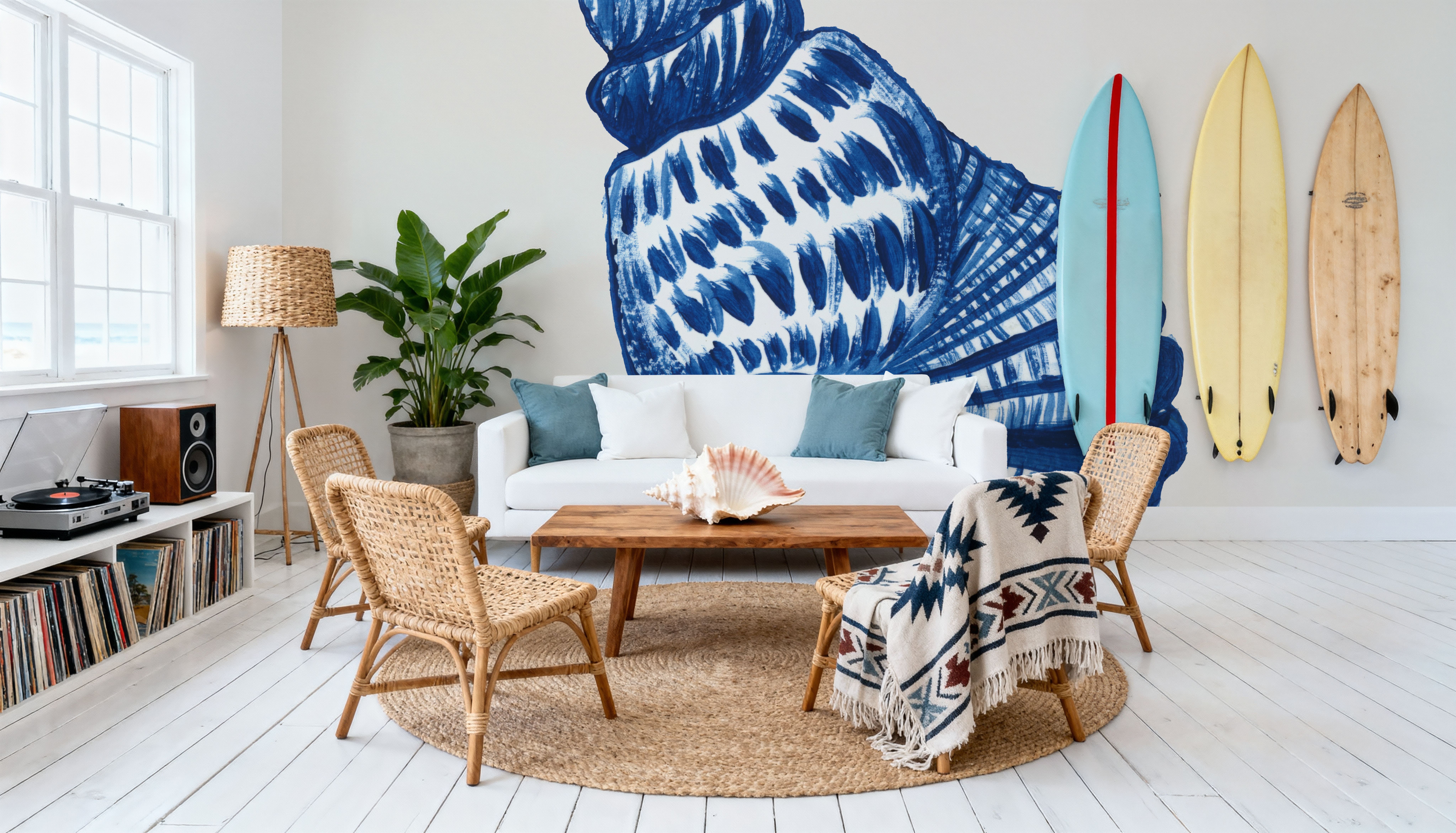 Blue Shell II, Papel pintado