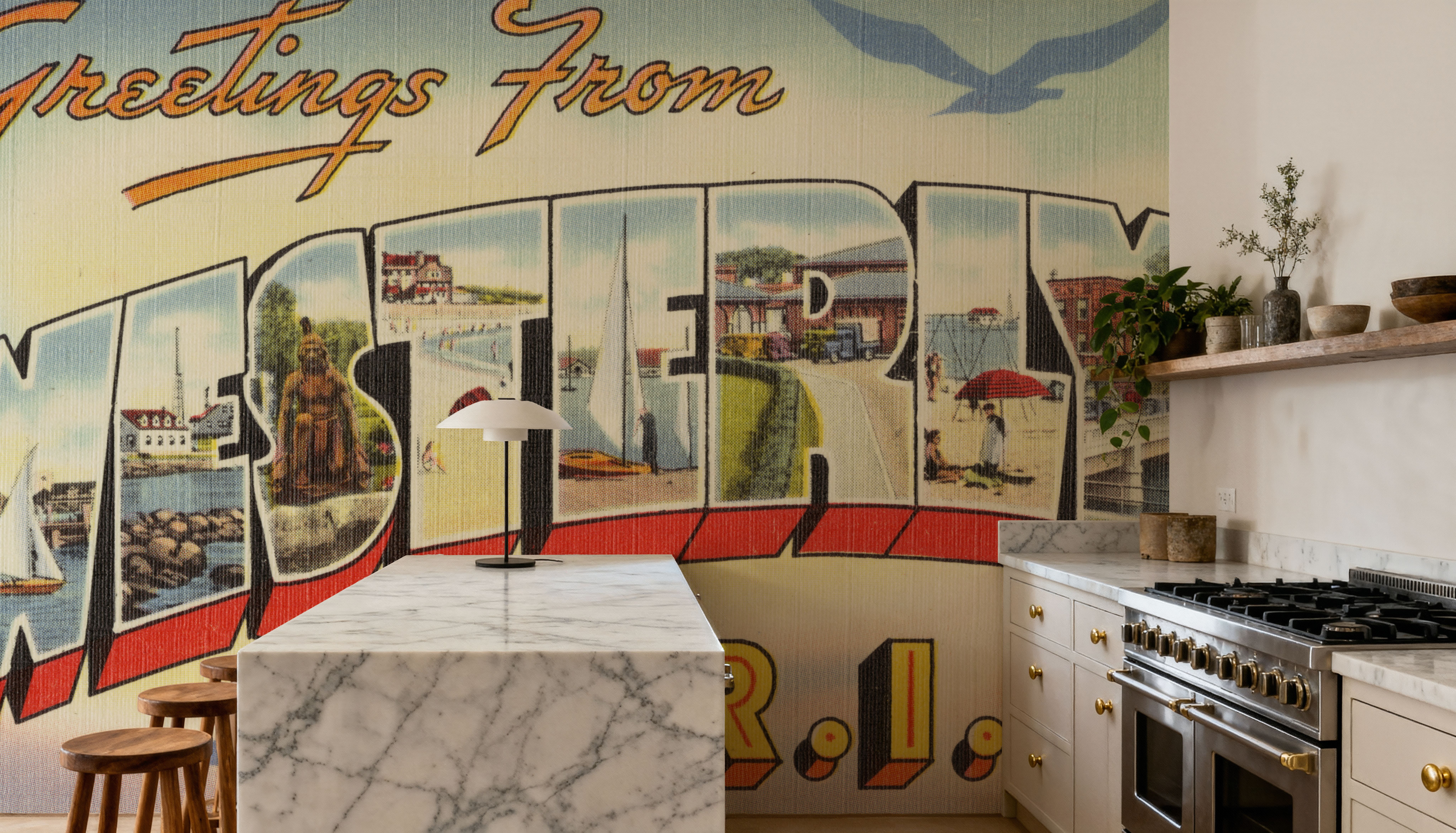 Greetings from Westerly - Screenprint Postcard