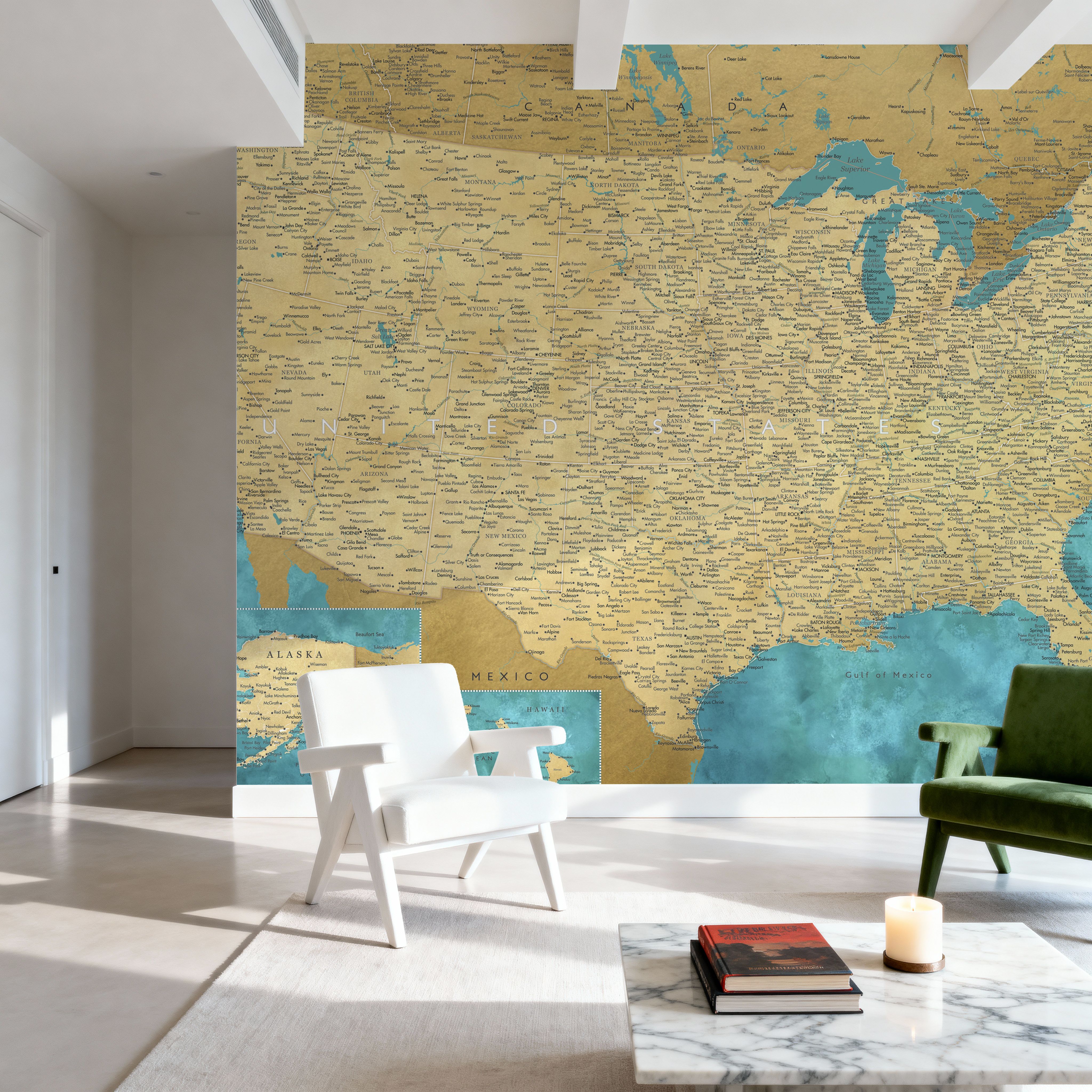 US Map Detailed - Lexy