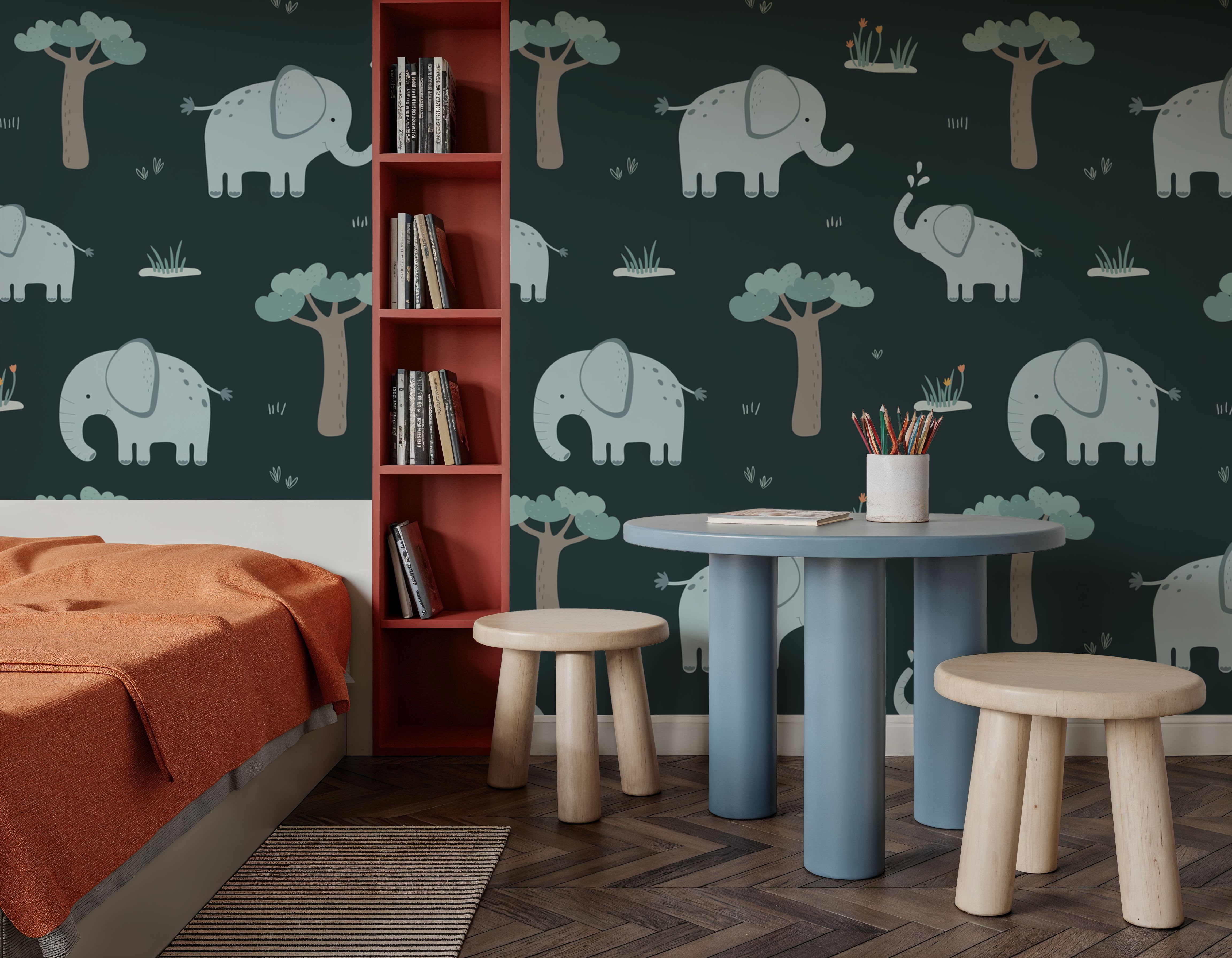 Elephant Greetings Illustration