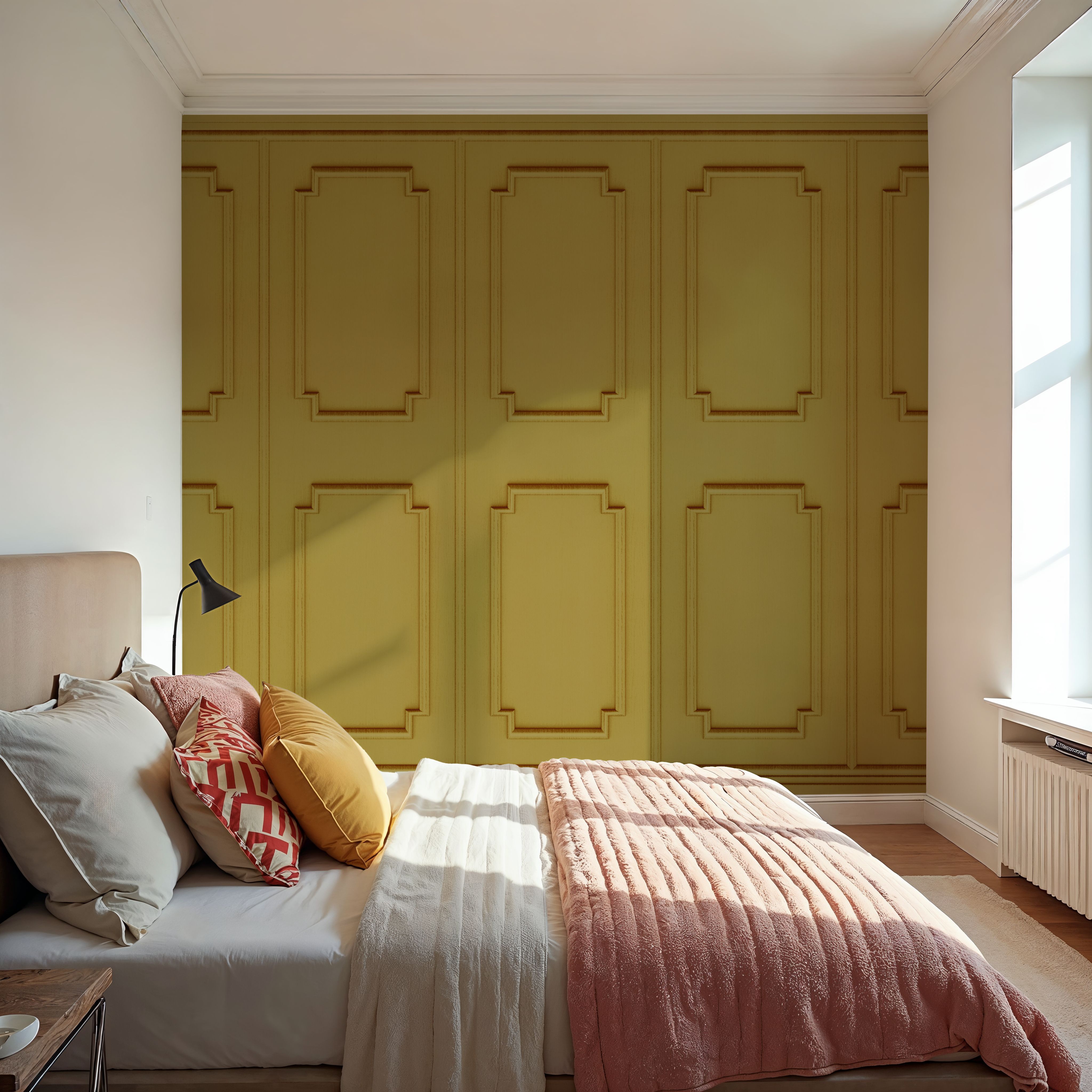 Faux Wall Panel Moulding, Sunflower Yellow