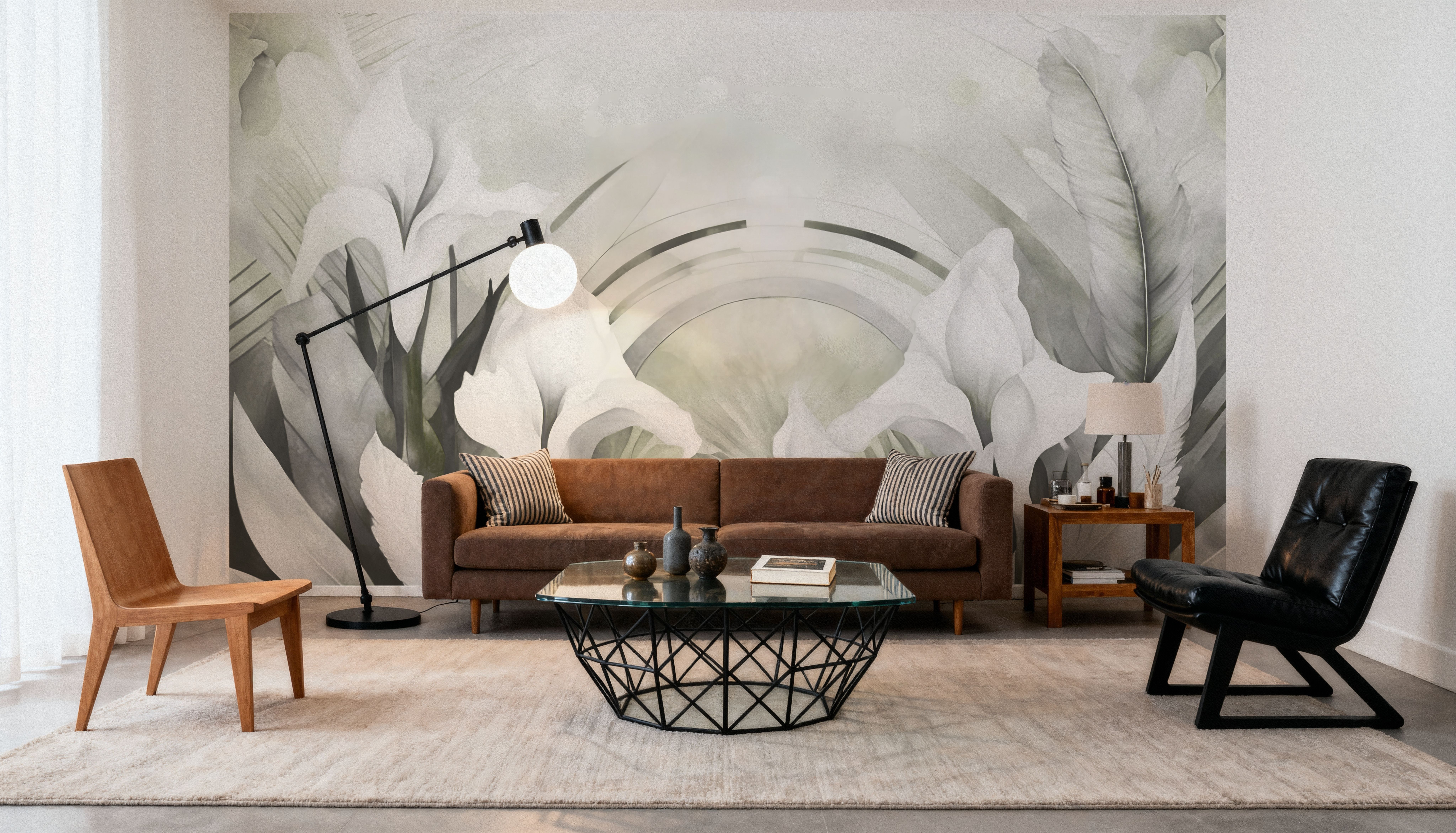 Irises and Feathers Yellow