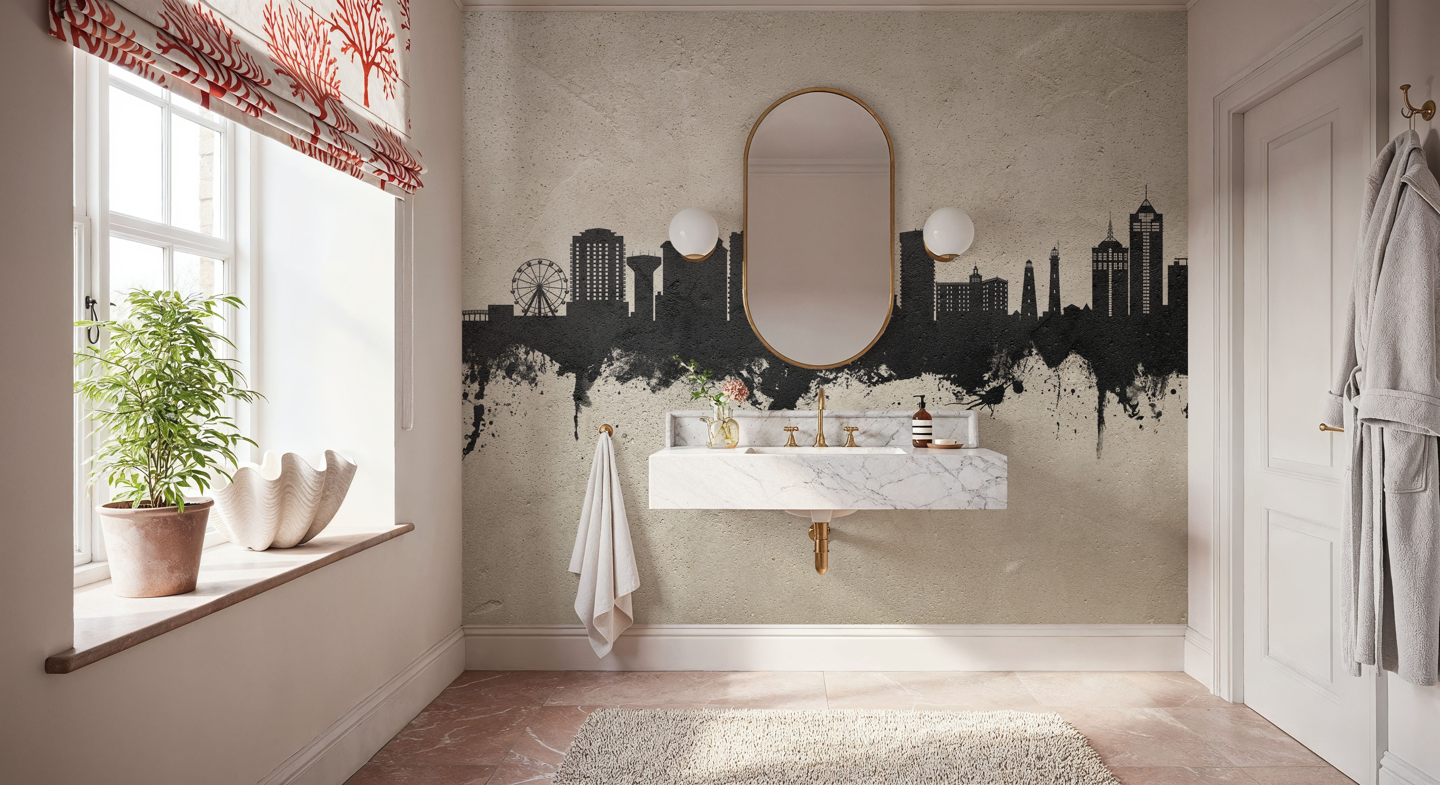 Virginia Beach Skyline Concrete, Tapeten