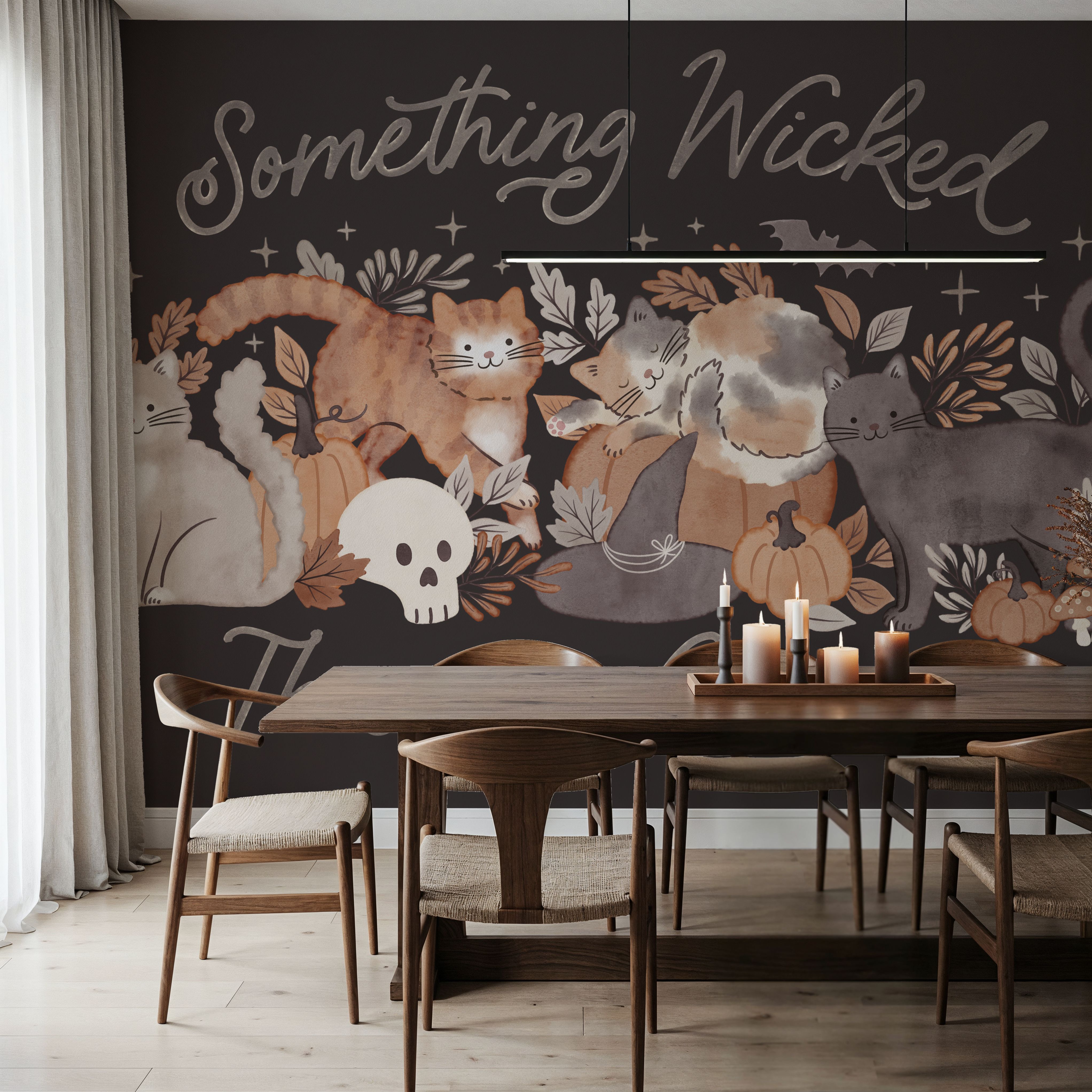 Pumpkins and Paws I Dark