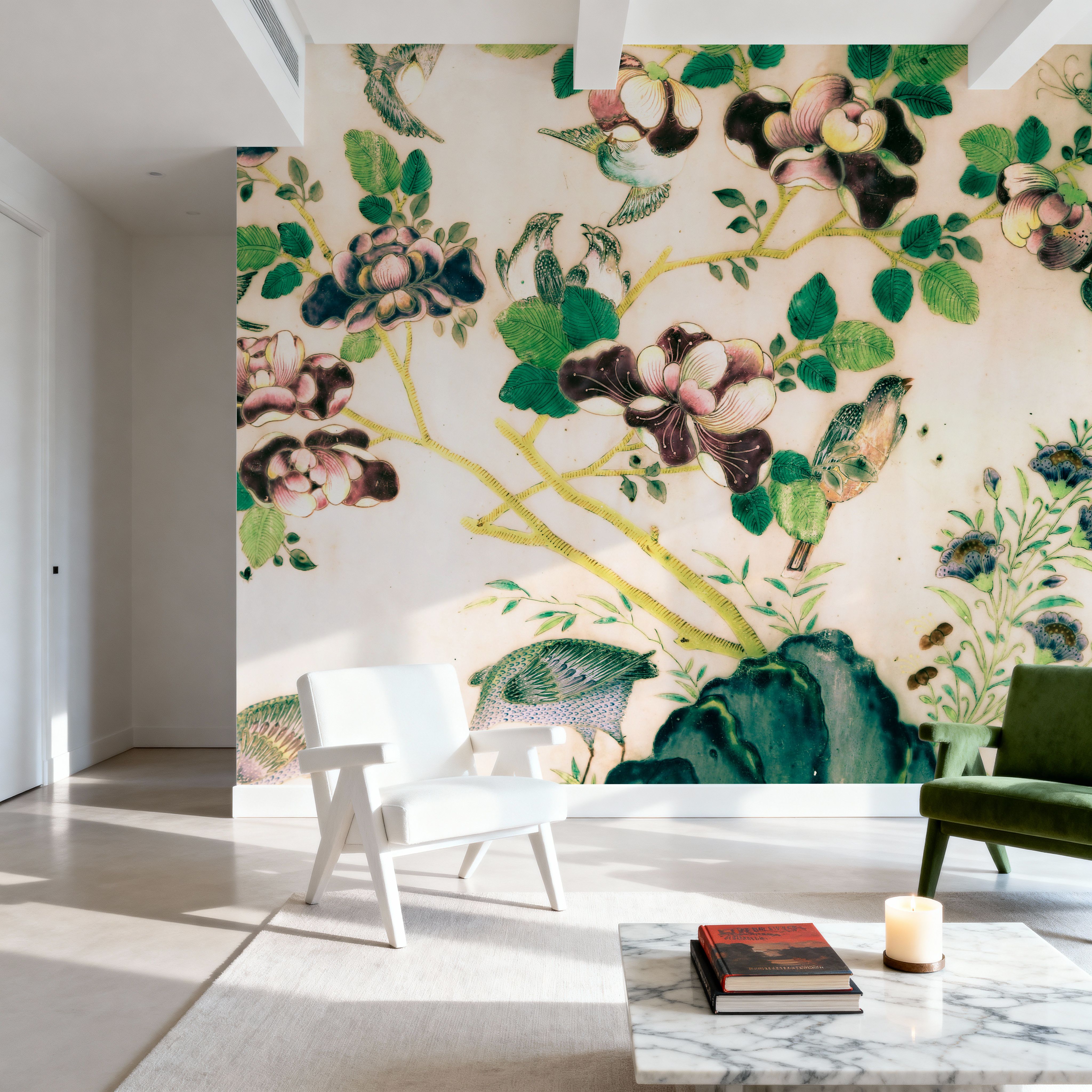 Antique Birds and Foliage