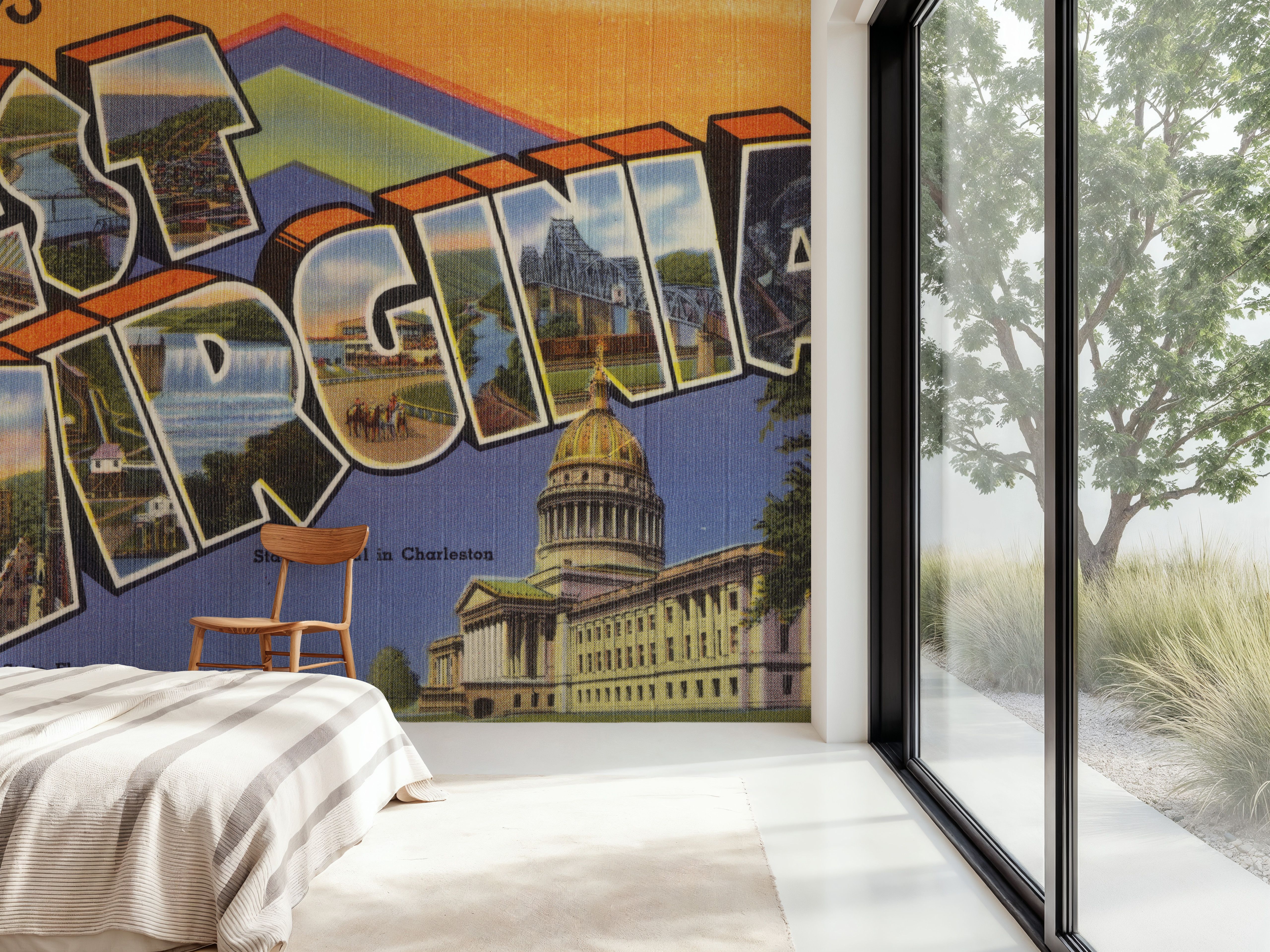 Greetings from West Virginia - Screenprint Postcard