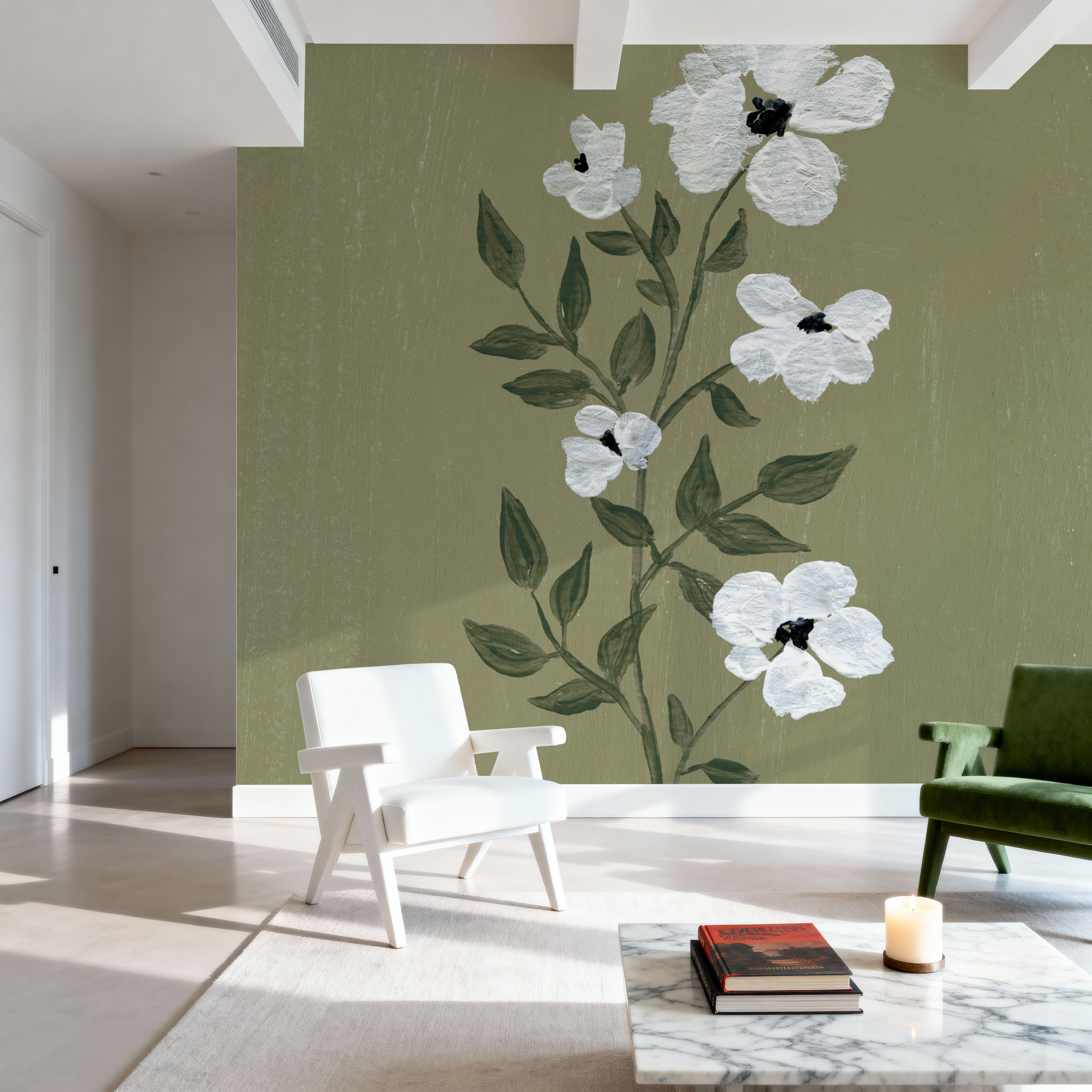 Pretty Little Flower III Avocado