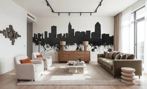 Raleigh North Carolina Skyline Black & White