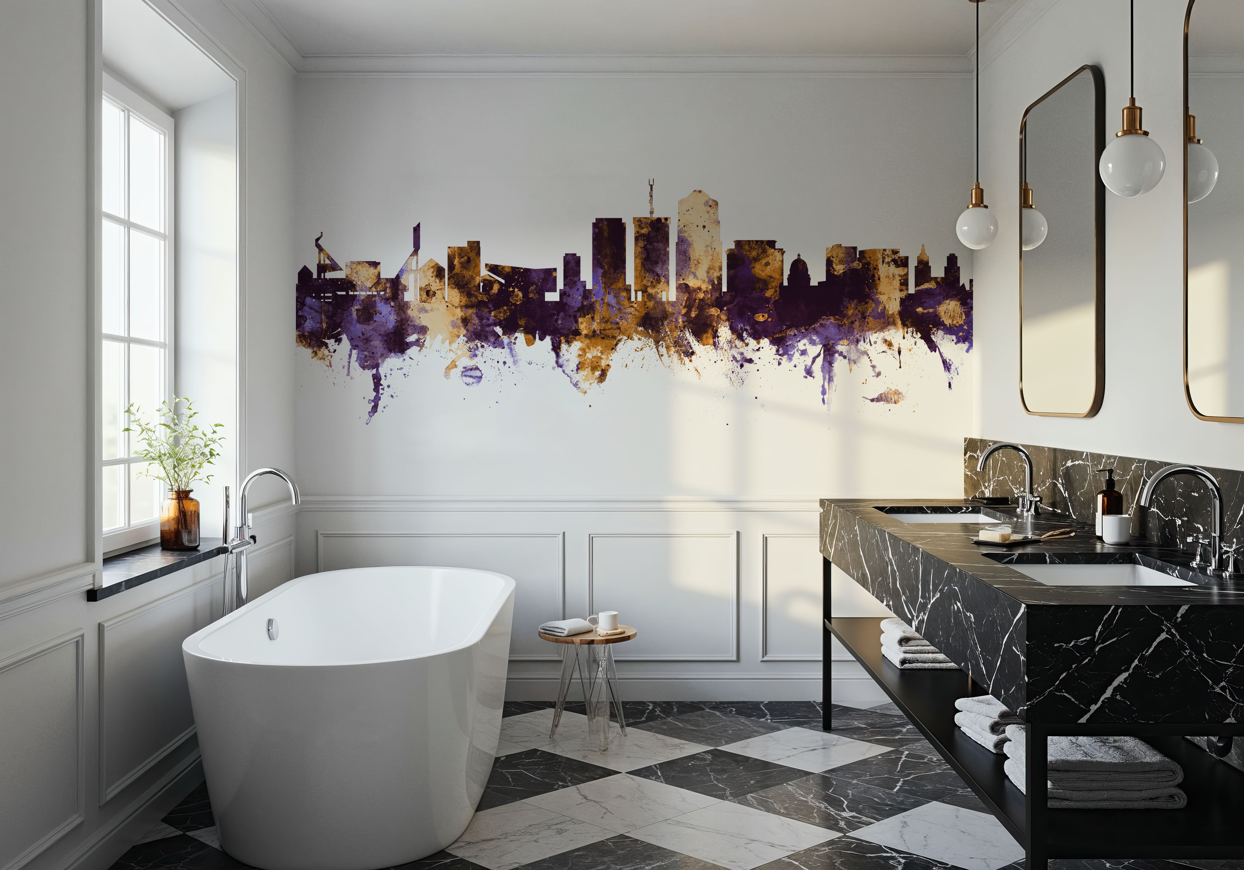 Tucson Arizona Skyline Purple & Gold