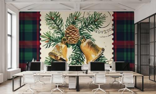Plaid Christmas Stamp I
