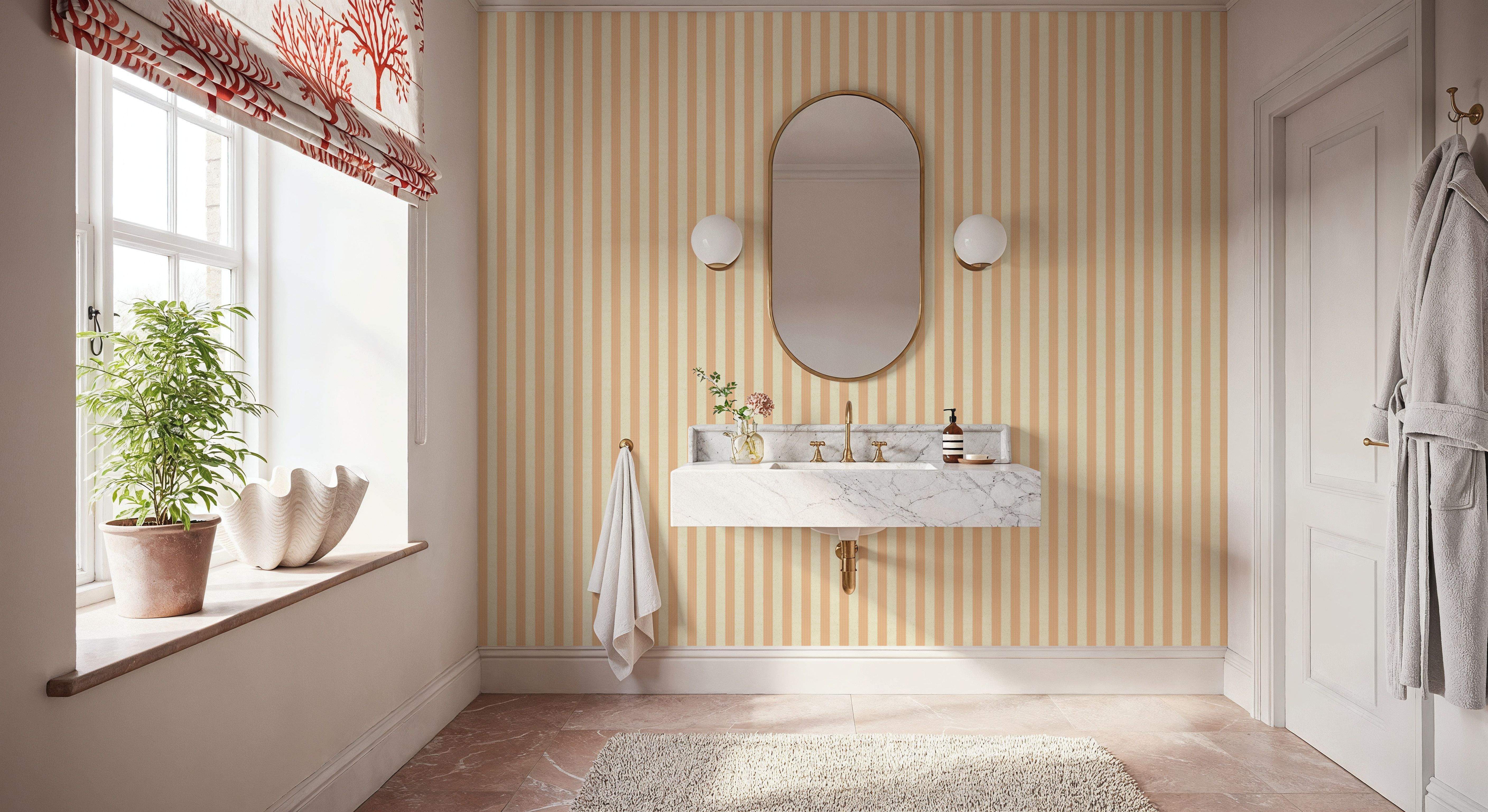 Ticking Awning Stripes, Peach