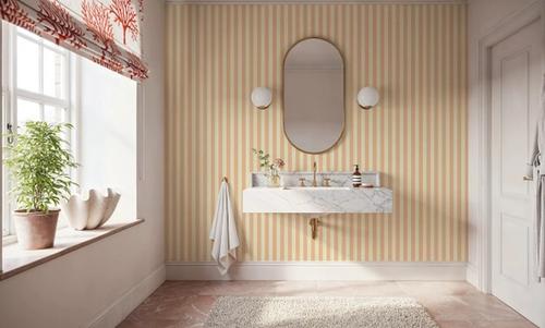 Ticking Awning Stripes, Peach