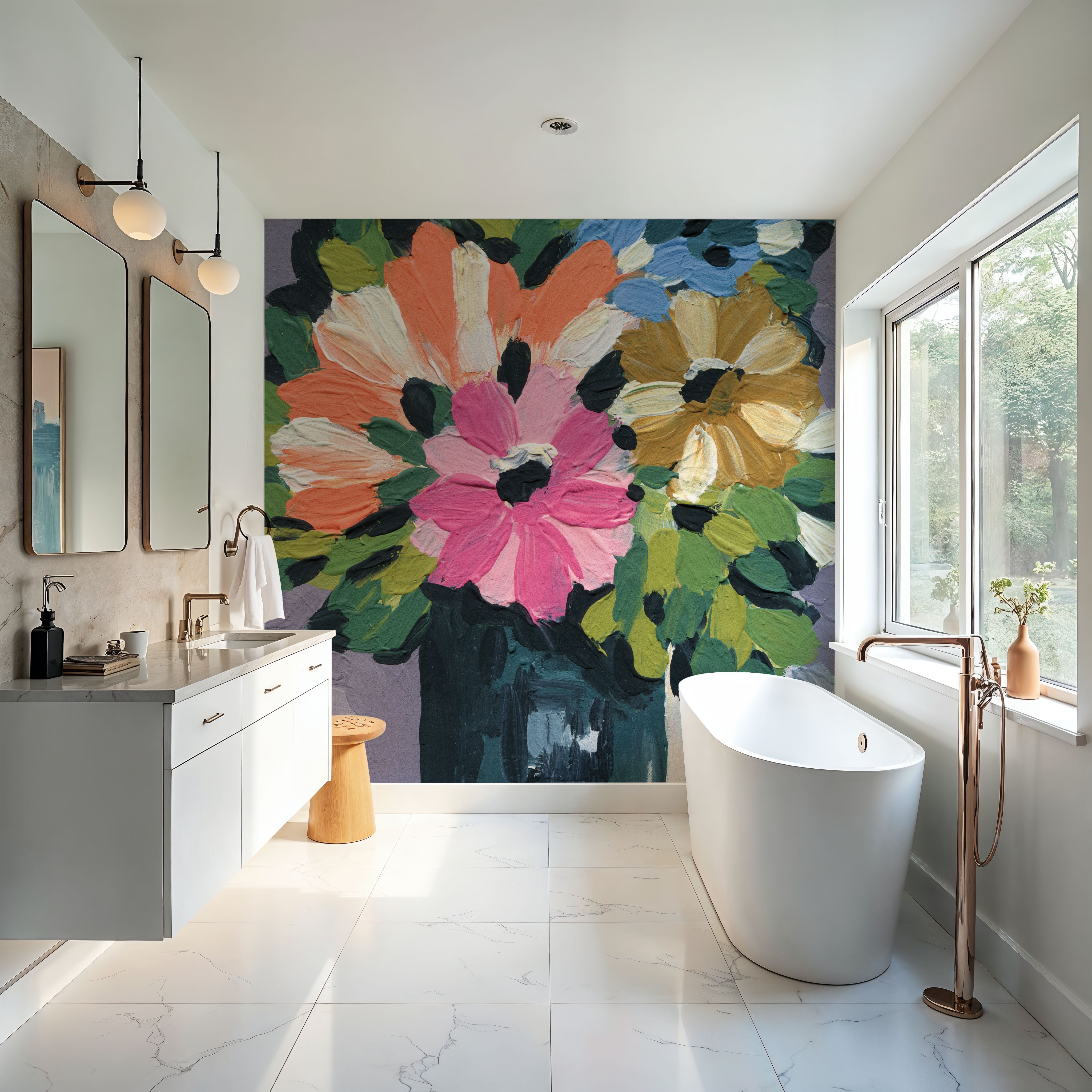 Painterly Florals in Vase I