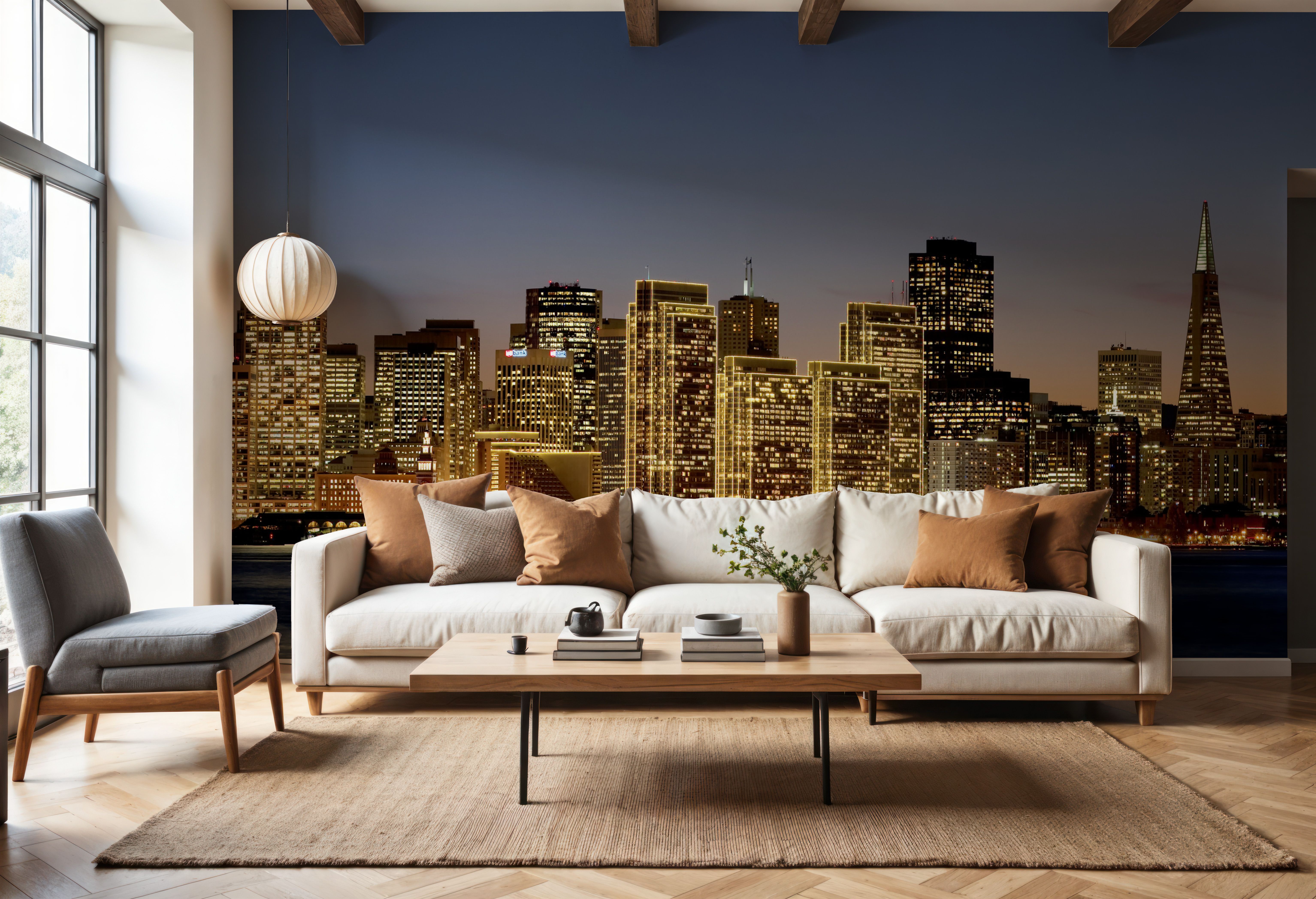 Amber Skyline Dusk