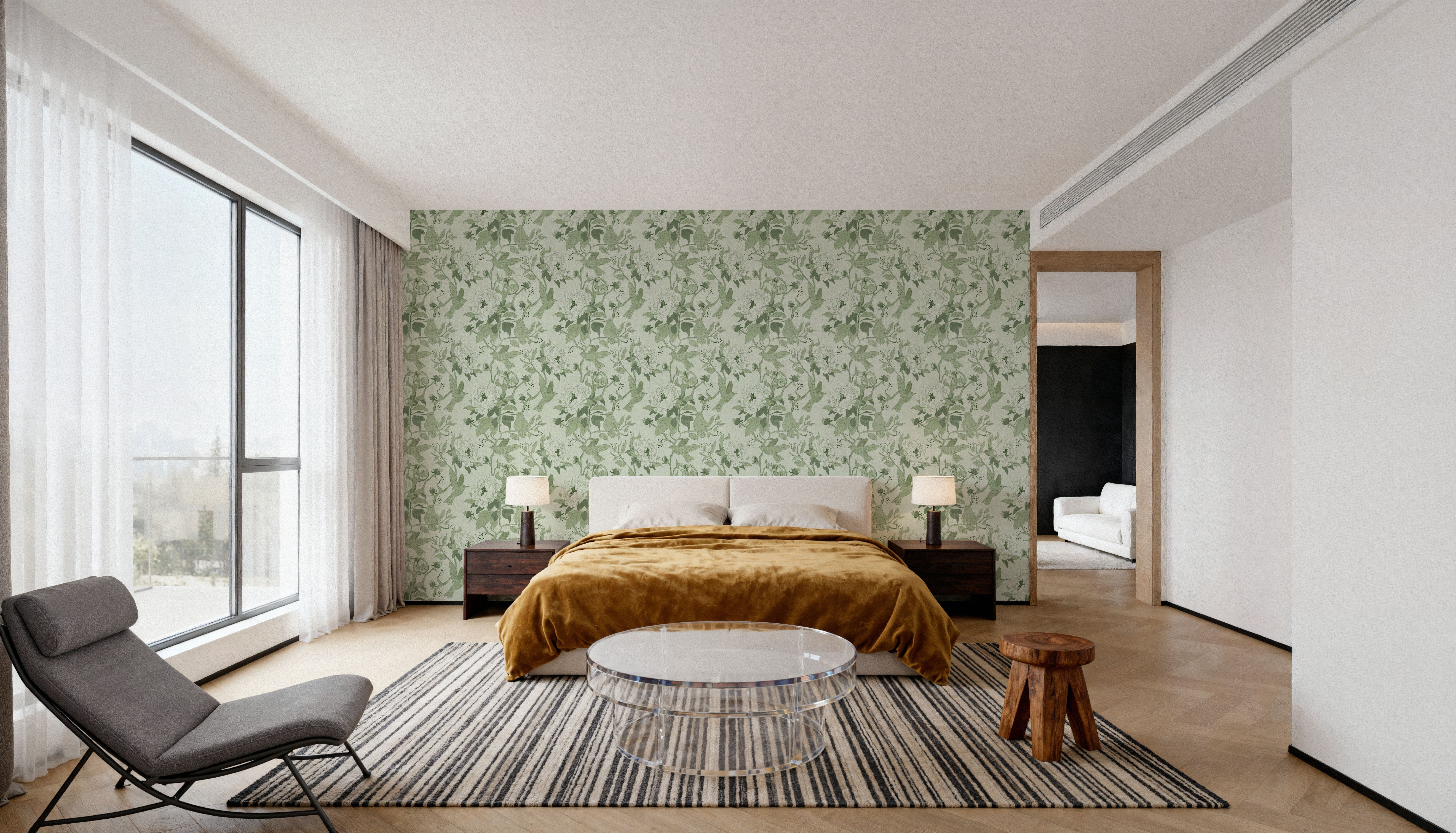 Peony Toile, Fresh Green