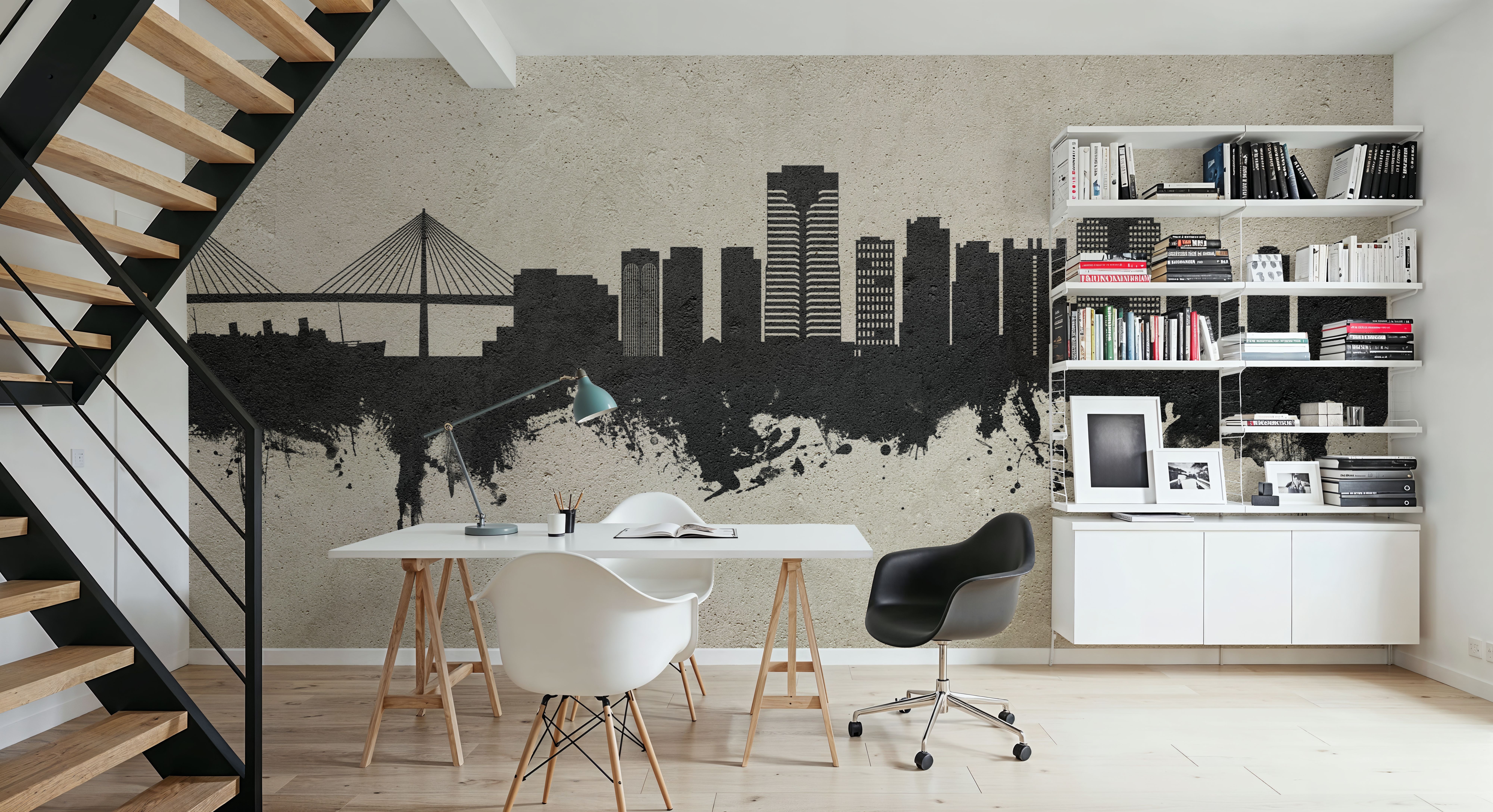 Long Beach California Skyline Concrete