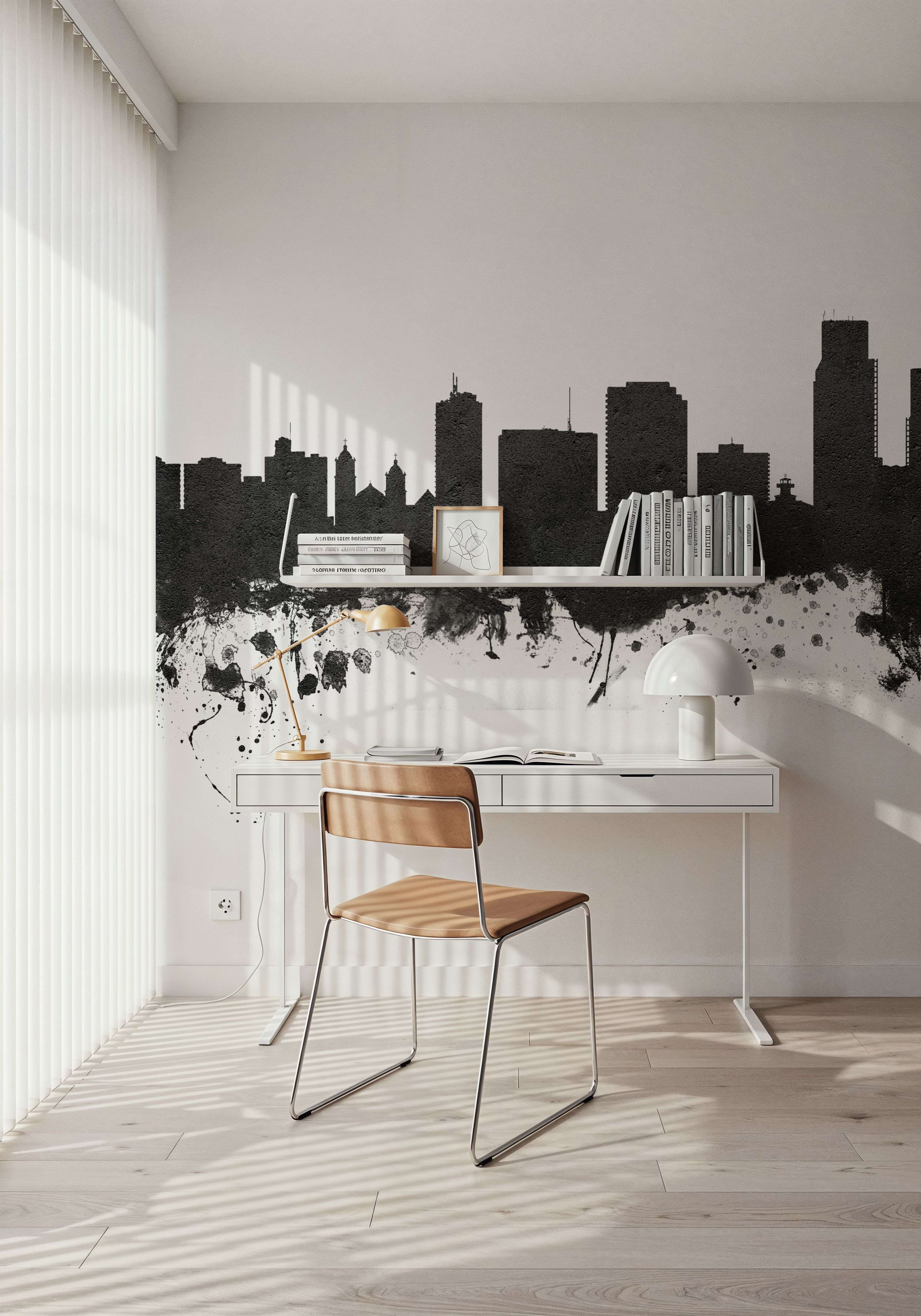 Corpus Christi Texas Skyline Black & White