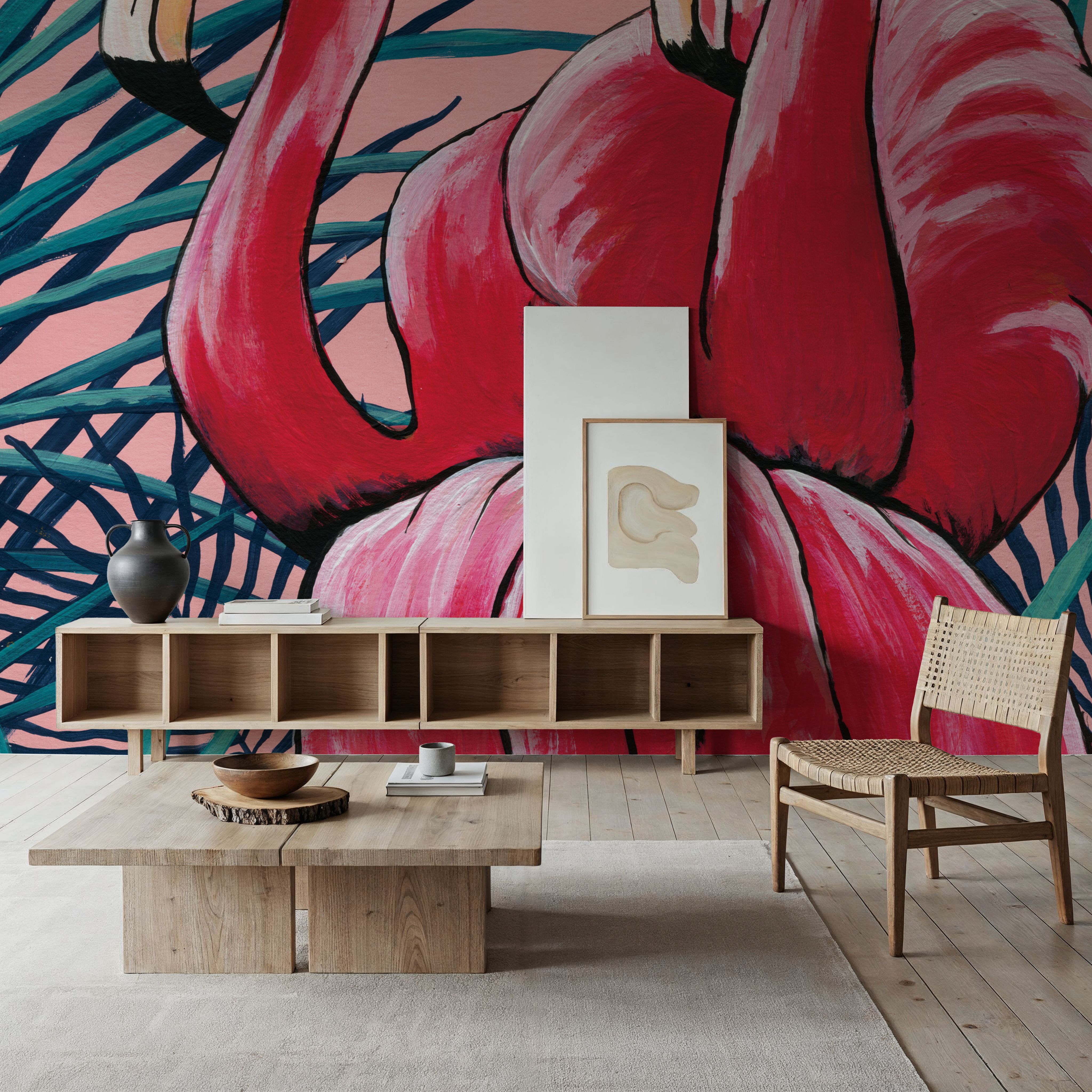 Tropical Paradise Flamingos