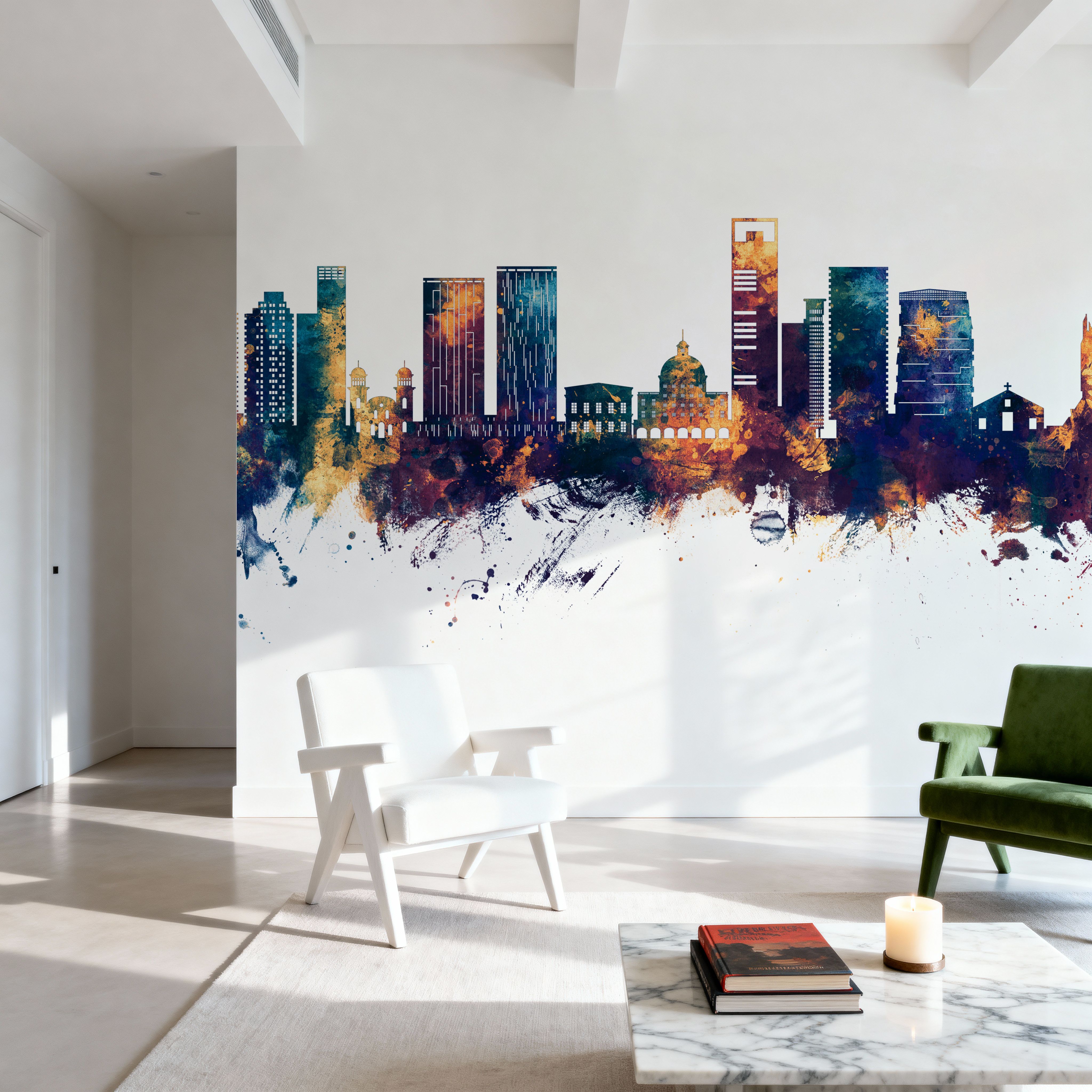 Luanda Skyline Blue & Bronze