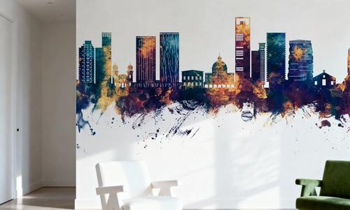 Luanda Skyline Blue & Bronze