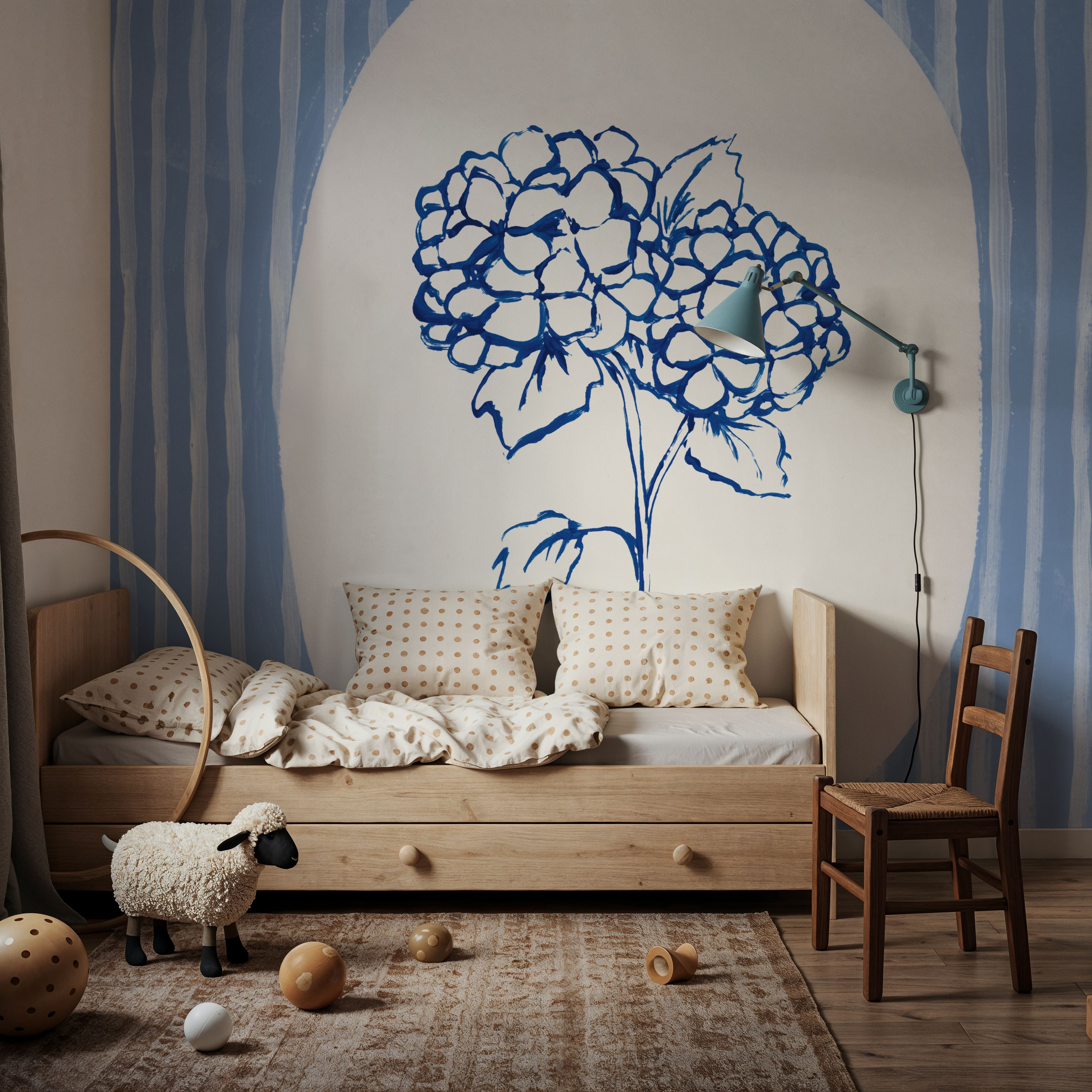 Striped Floral I